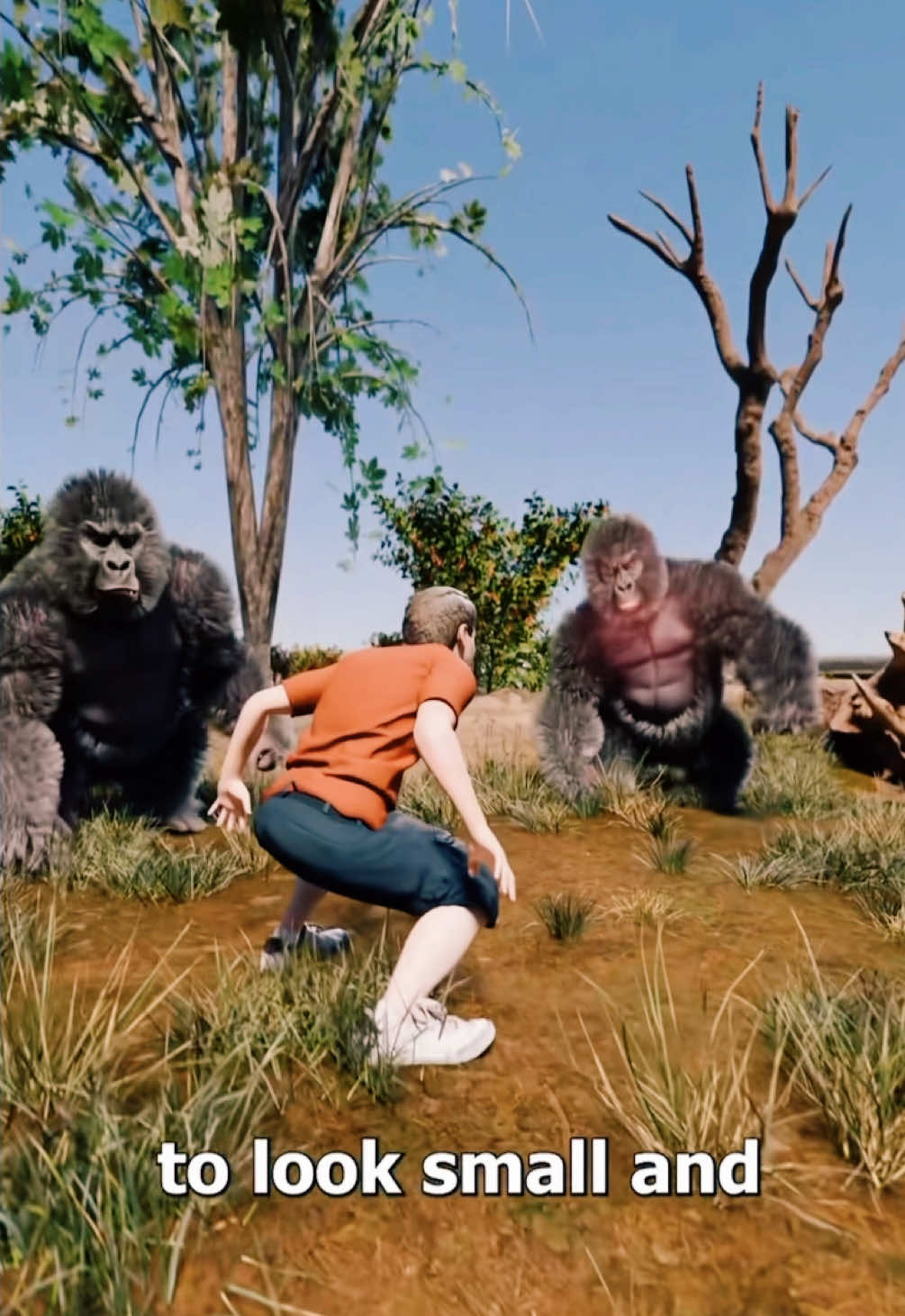 How to survive gorilla attack#fyp #LearnOnTikTok #viral_video #edit #foryoupage❤️❤️ #tiktokviral #foryo #zoo #foru 