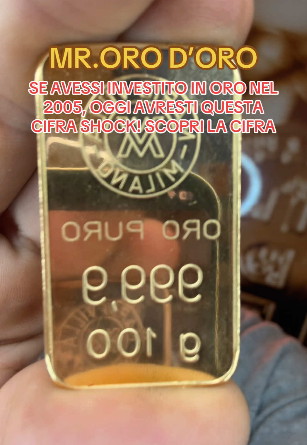 MR ORO D’ORO  SE AVESSI INVESTITO IN ORO NEL 2005, OGGI AVRESTI QUESTA CIFRA SHOCK! SCOPRI LA CIFRA,  E VOI CONOSCETE  IL VALORE DELL’ORO OGGI 😱😱  #COMPROORODORO #Milano #gioielleria #gold #mroro #orotiktok #orodoro 