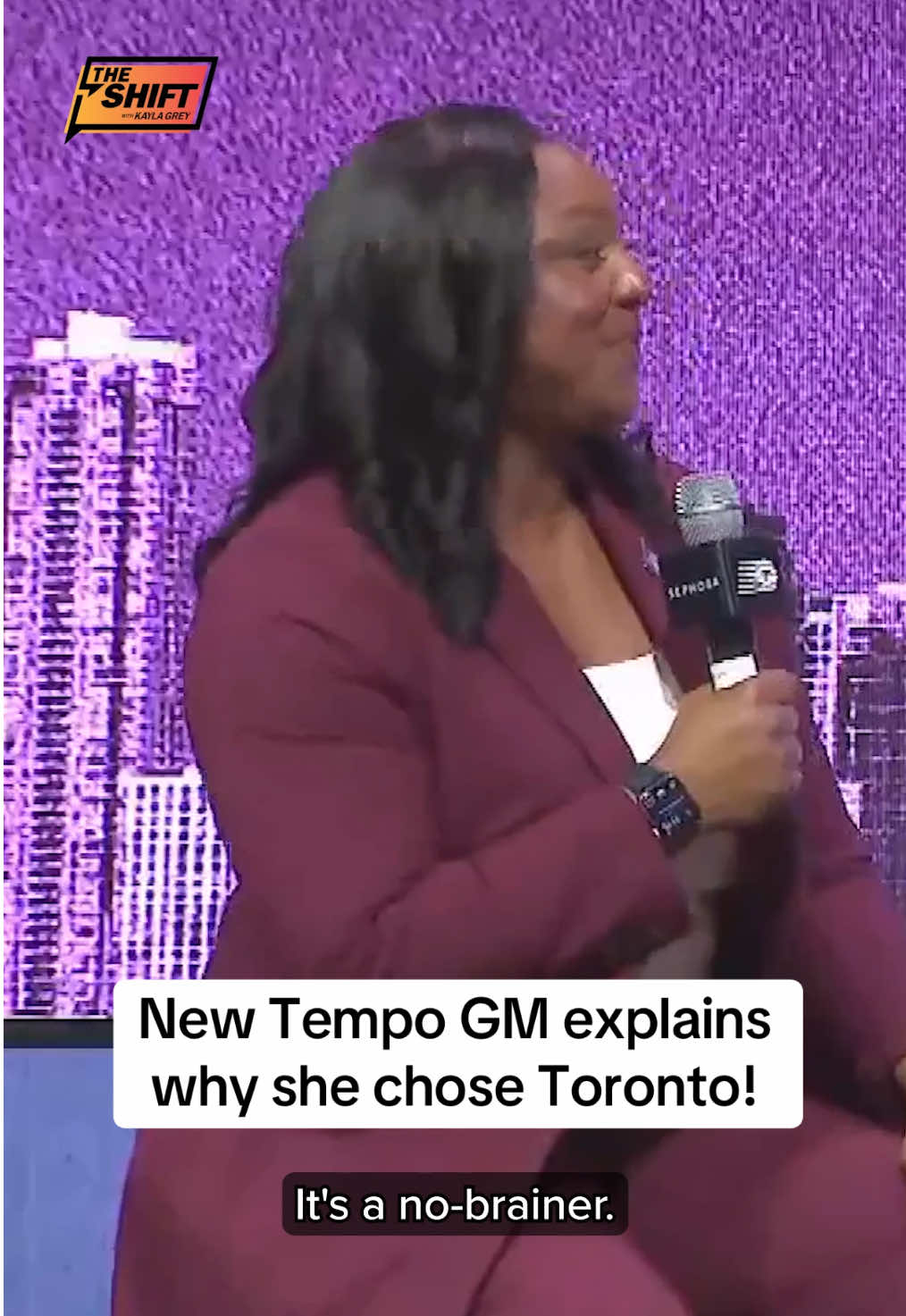 The Toronto Tempo’s new general manager, Monica Rogers, says it was a no-brainer to sign on in this city 👀🇨🇦 #theshiftsports #WNBA #wnbatoronto 