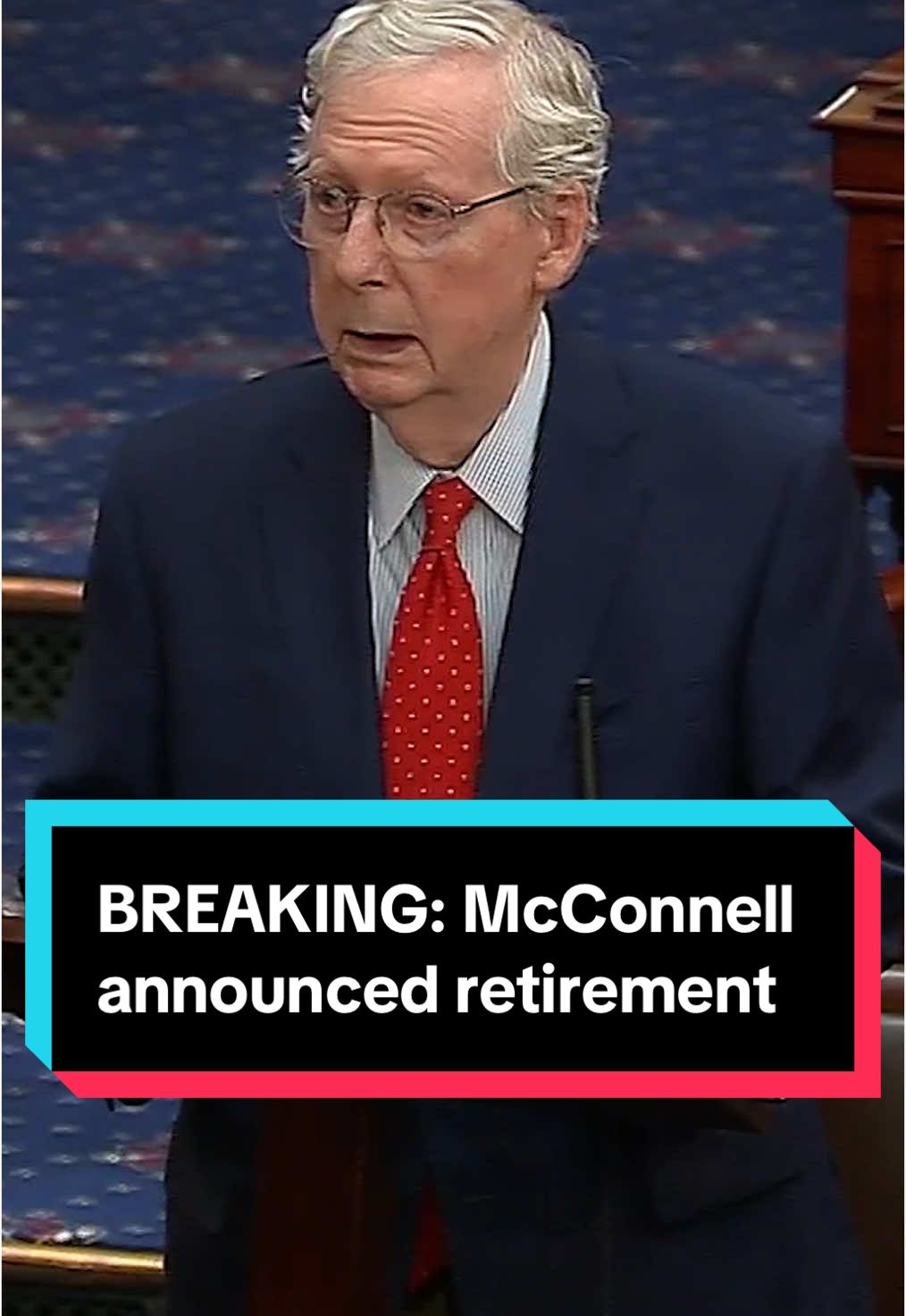 BREAKING: Sen. Mitch McConnell announces he will not seek reelection next year. He is the longest-serving Senate party leader in U.S. history. #mcconnell #senate #republicans #politics #news #government