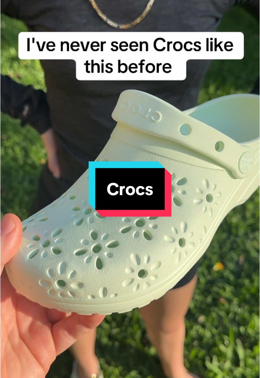Grab a pair of these Floral Cutout Crocs ASAP #crocs #crocs4life #floralcrocs #crocsgang 