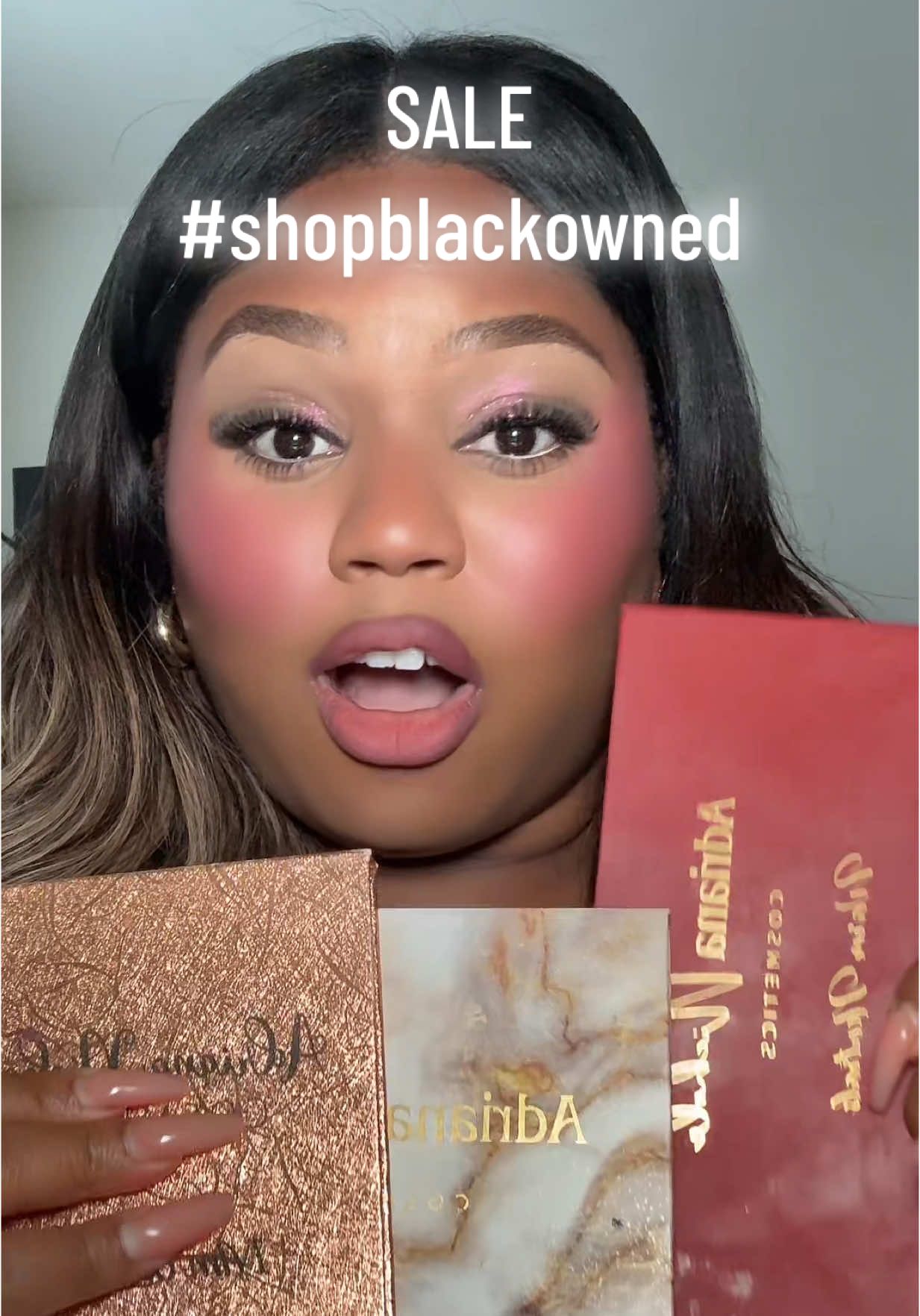 So proud to be a part of making history💕 #fyp #shopblackowned #blackownedbusiness #makeupsale #indiemakeupbrand #glittereyeshadow #viralbeauty #eyeshadow #eyeshadowpalette 