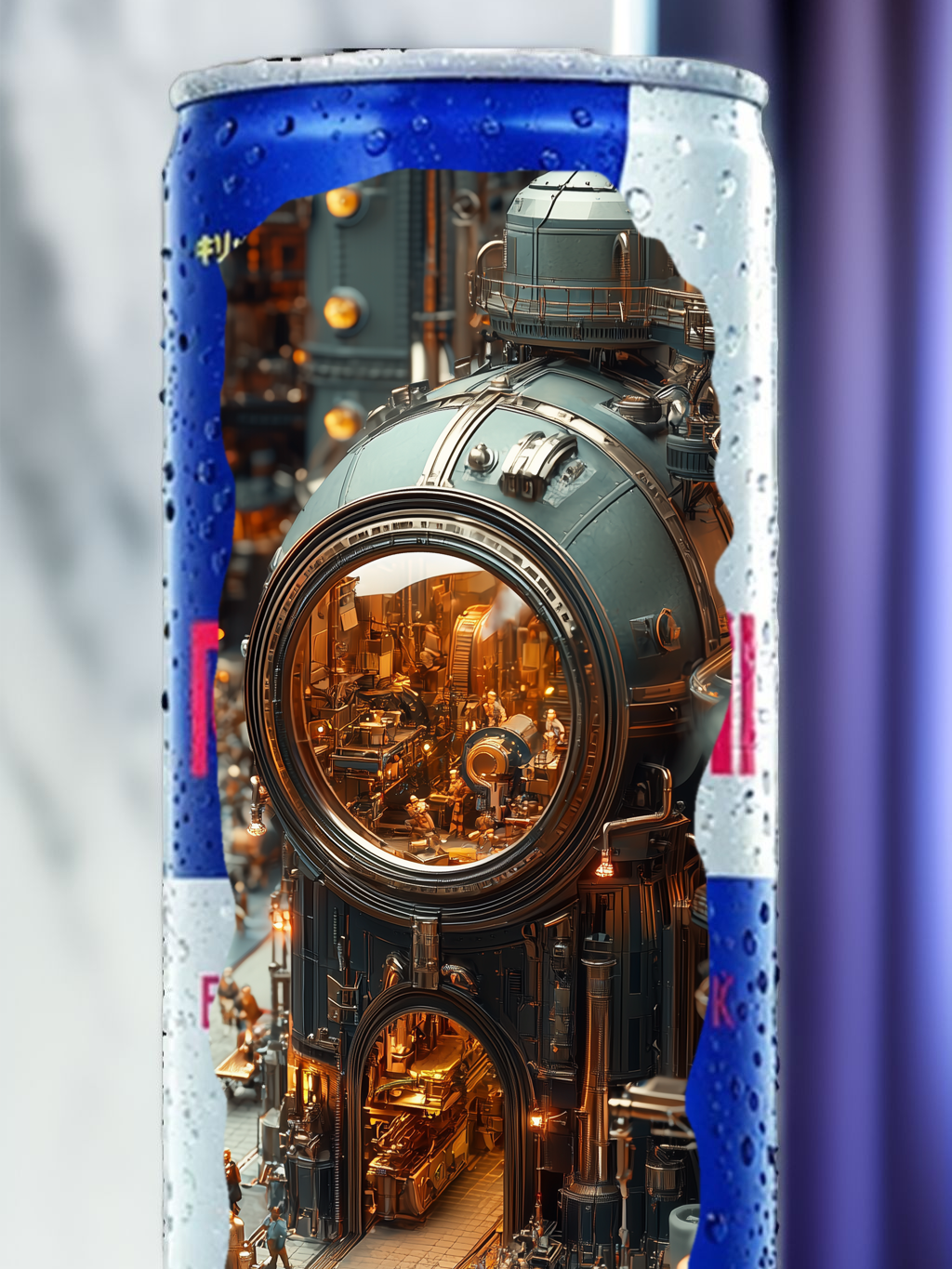 Redpull gives you wiiings. #ai #miniature #miniatureworld #parody #homage  @redbull @itsasmallscreen