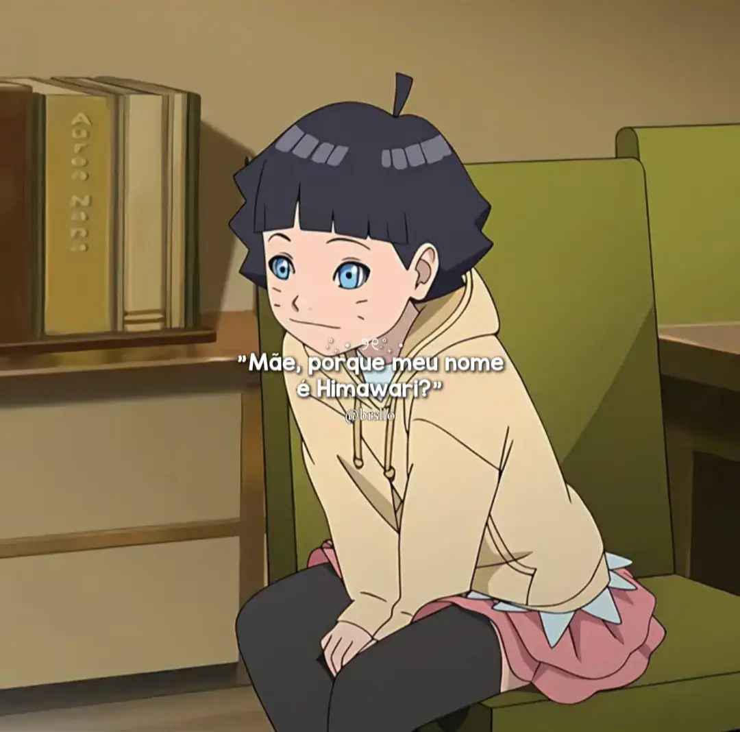 Tradução da foto: Fato curioso, tanto Boruto tanto Himawari foram nomeados em homenagem ao Neji. Himawari (向日葵) significa 