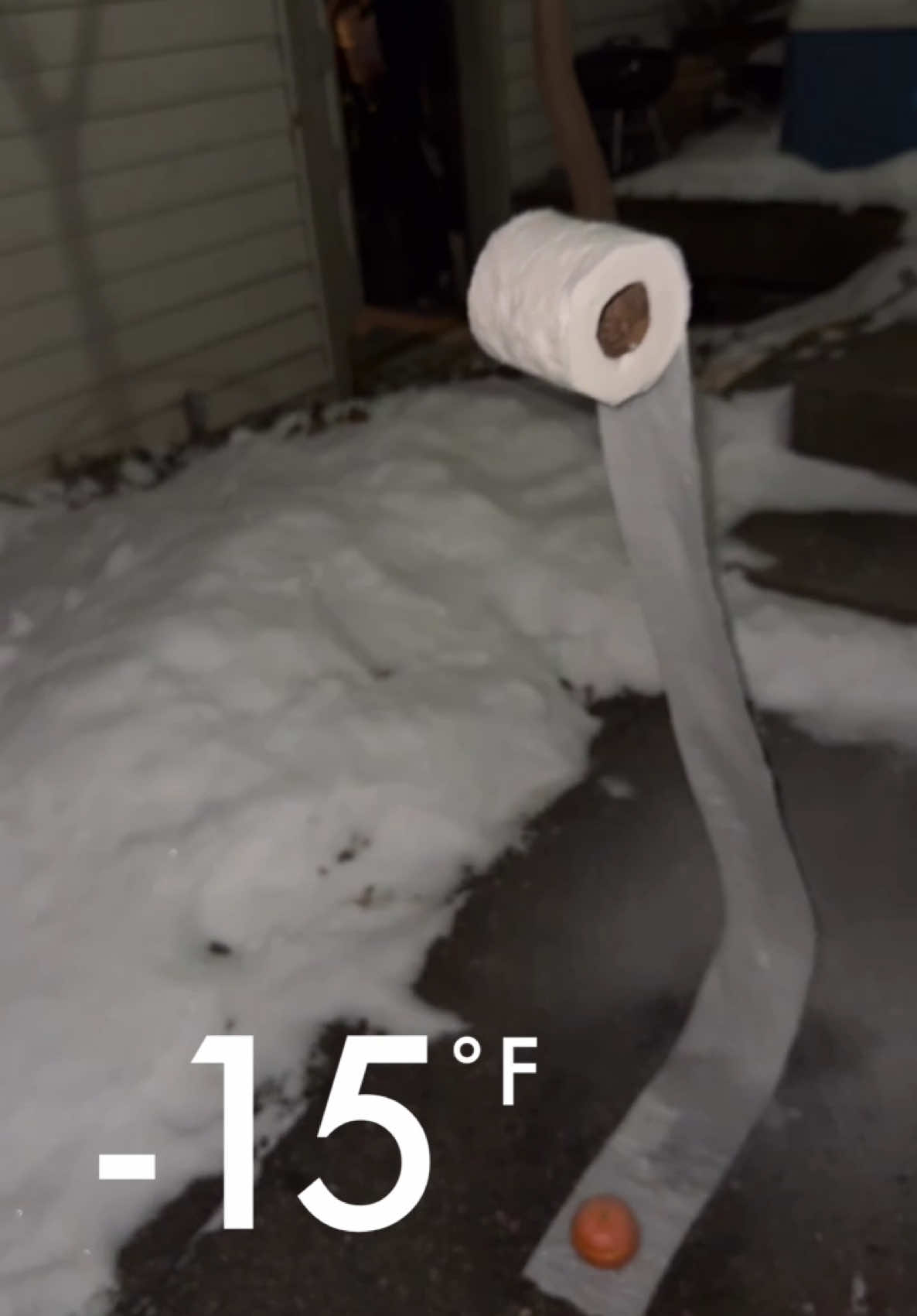 Nothin like some “Ice Wipe” #frozen #toiletpaper #icewipe #minnesnowda #minnesota