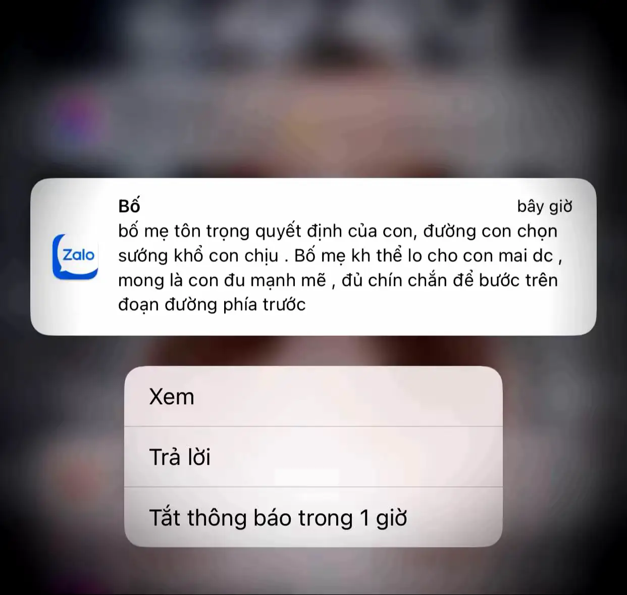 Bố 💁‍♂️: xác định học thì phải yêu nghề cũng như con yêu ai rồi thì cũng đừng bỏ giữa chừng