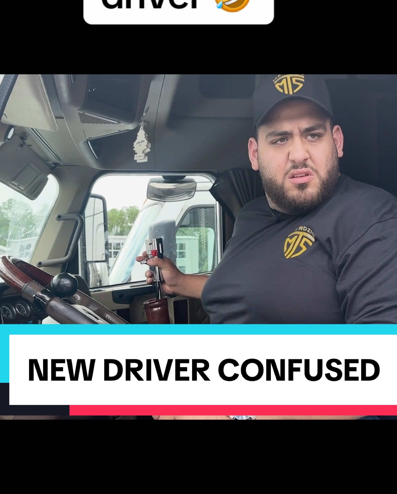 Gearstick confuses New driver 🤣 @Joe Samaan #trucking #cdldriver #trucker #cdl #truckdriver #semitruck #gearstick #manual 