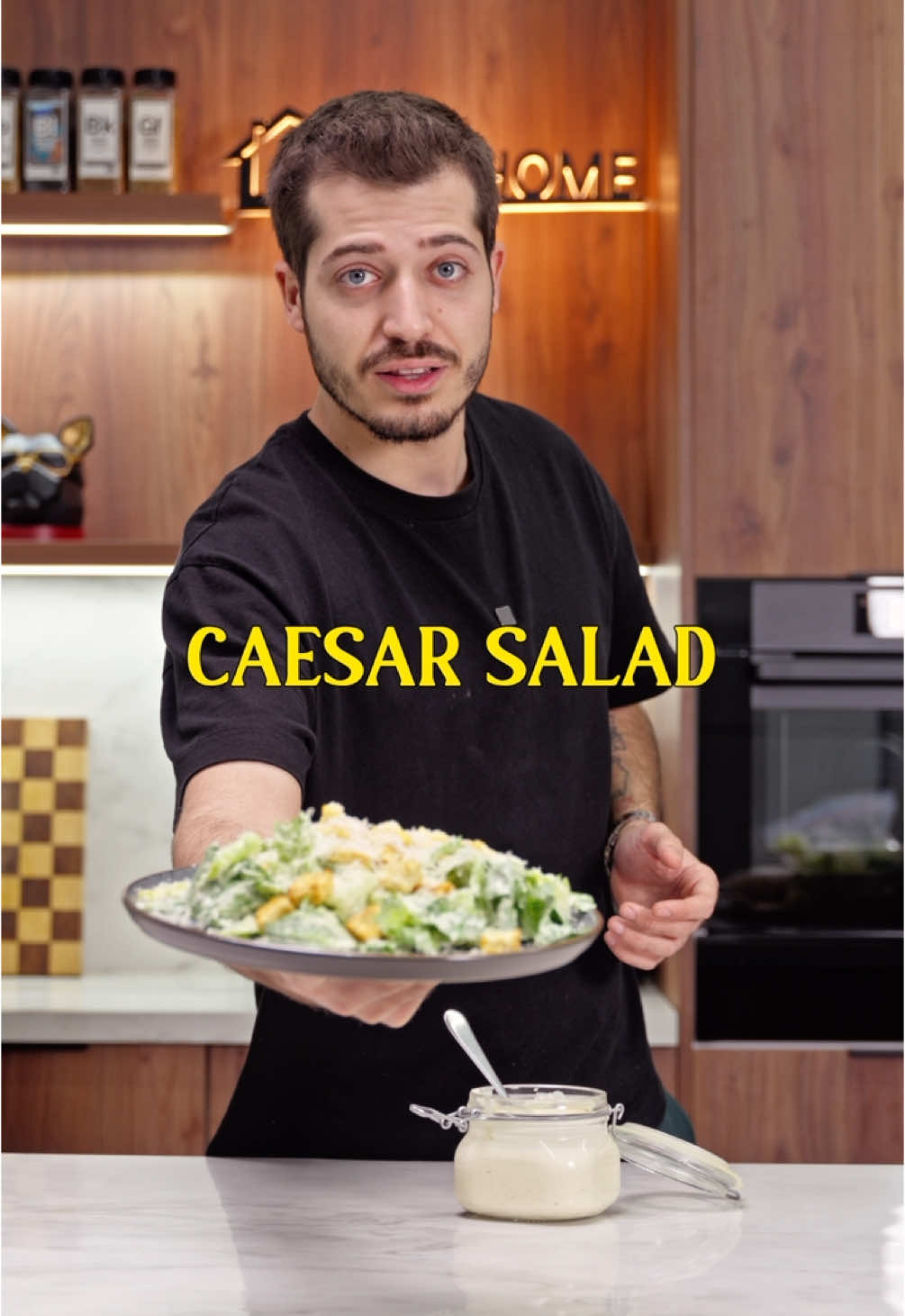 Caesar sauce 🥗 Ingredients:  * ½/ cup mayonnaise * ﻿﻿1 garlic clove * ﻿﻿2 teaspoons lemon juice * ﻿﻿1 teaspoon Dijon mustard * ﻿﻿½ teaspoon Worcestershire sauce * ﻿﻿½ cup finely grated Parmesan cheese * ﻿﻿1 tablespoon water * Salt and pepper ___________ #foodwarlb #easy #salad #sauce #lebanese