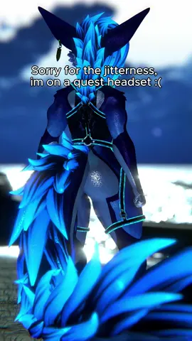 Tail sways~ My headset may be broken but im making it work! #vrchat #blue #oc #model #vr #furry #Dancing #vibes #fyp