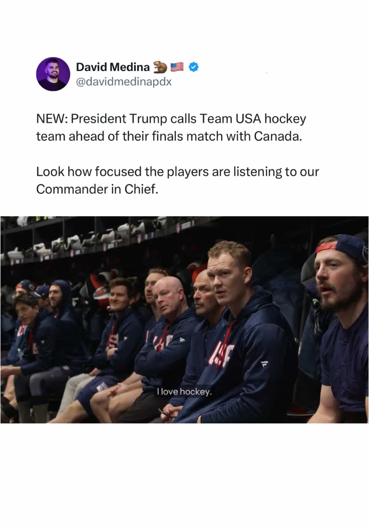 LET’S GO BOYS! Bring it home 🇺🇸🫡 #usa #hockey #trump