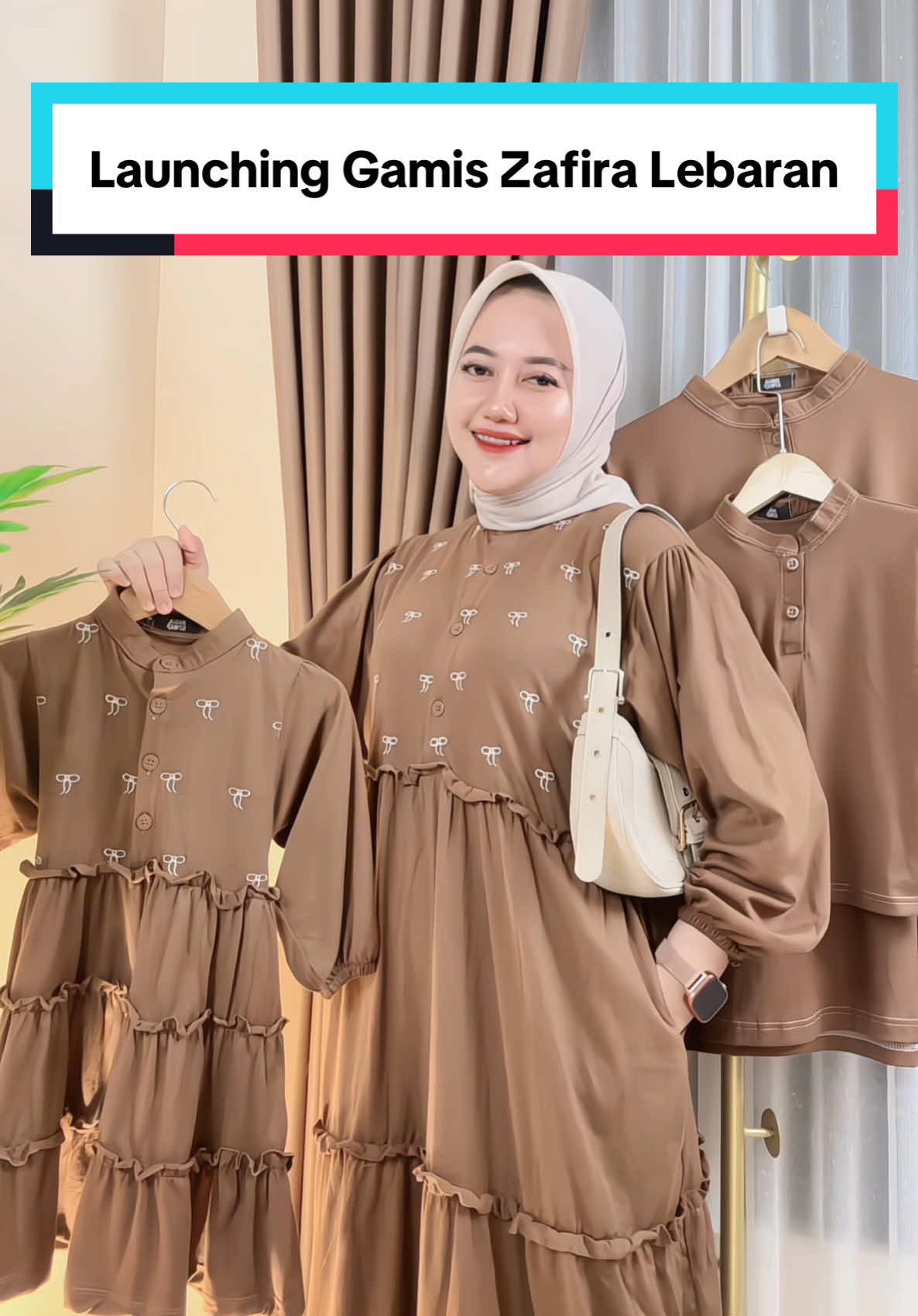 Bismillah, launching gamis “ZAFIRA” 🤎🤎 jam 9 pagiii ayo gabung live bun buat lebaran cakep bgt #rekomendasi #outfit #lebaran2025 #lebaran2025🕌☪️ #idulfitri #gamis #gamiscouple #sarimbitkeluarga #couplekeluarga 