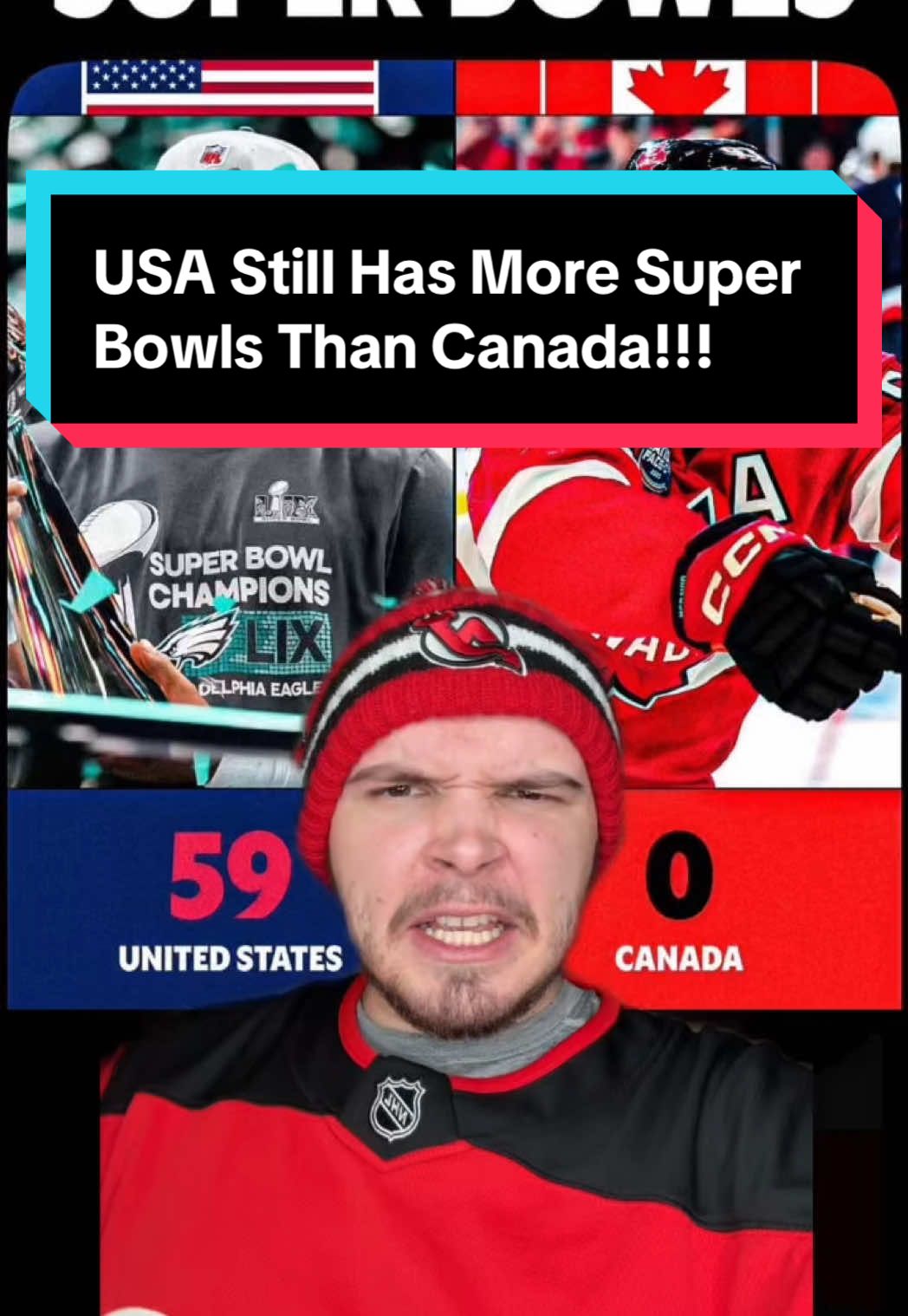 USA Still Has More Super Bowls Than Canada!!! #nfl #nfltrending #NHL #nhlhockey #4nations #usa #canada🇨🇦 