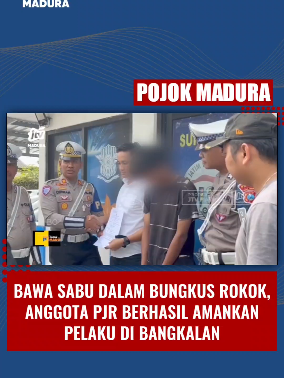 Pelaku bawa sabu dalam bungkus rokok berhasil diamankan PJR Bangkalan... #sabu #rokok #kasus #kriminal #info #berita #bangkalan #fyf #fyp #foryou #foryoupage #jtvmadura 