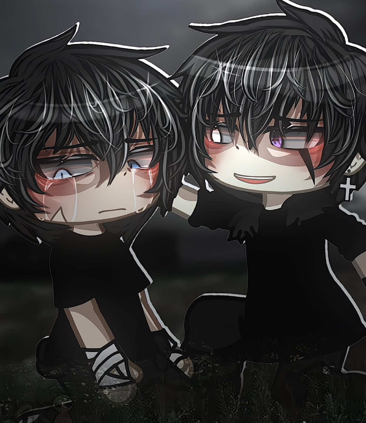 [my best friend @ash🧟 ty for being there for me when i cry like a baby//#gacha #nick #gachalife #viral #fyp #bsf 