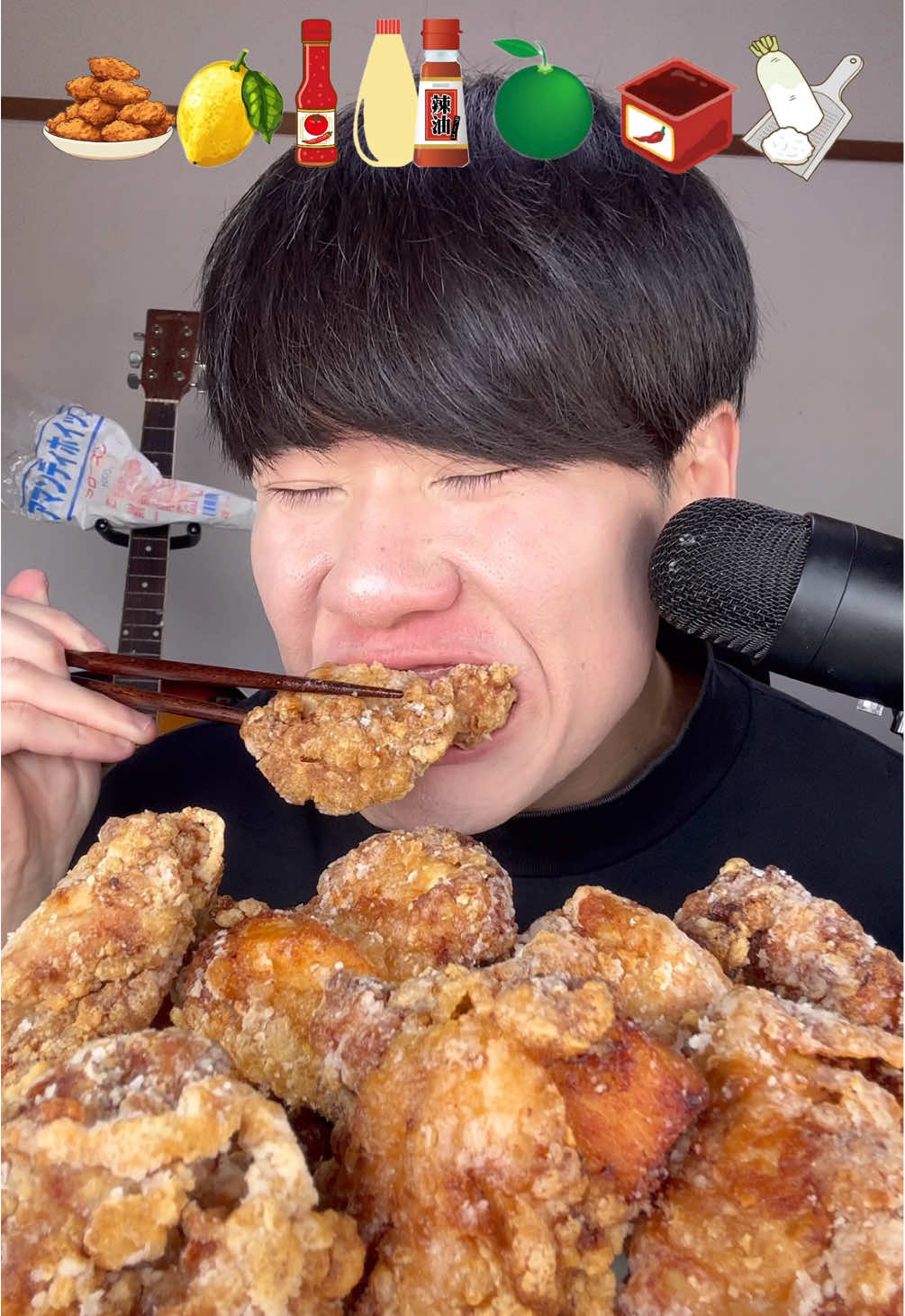 ザックザク唐揚げ爆食い#唐揚げ #飯テロ #大食い #mukbang #asmr #먹방 