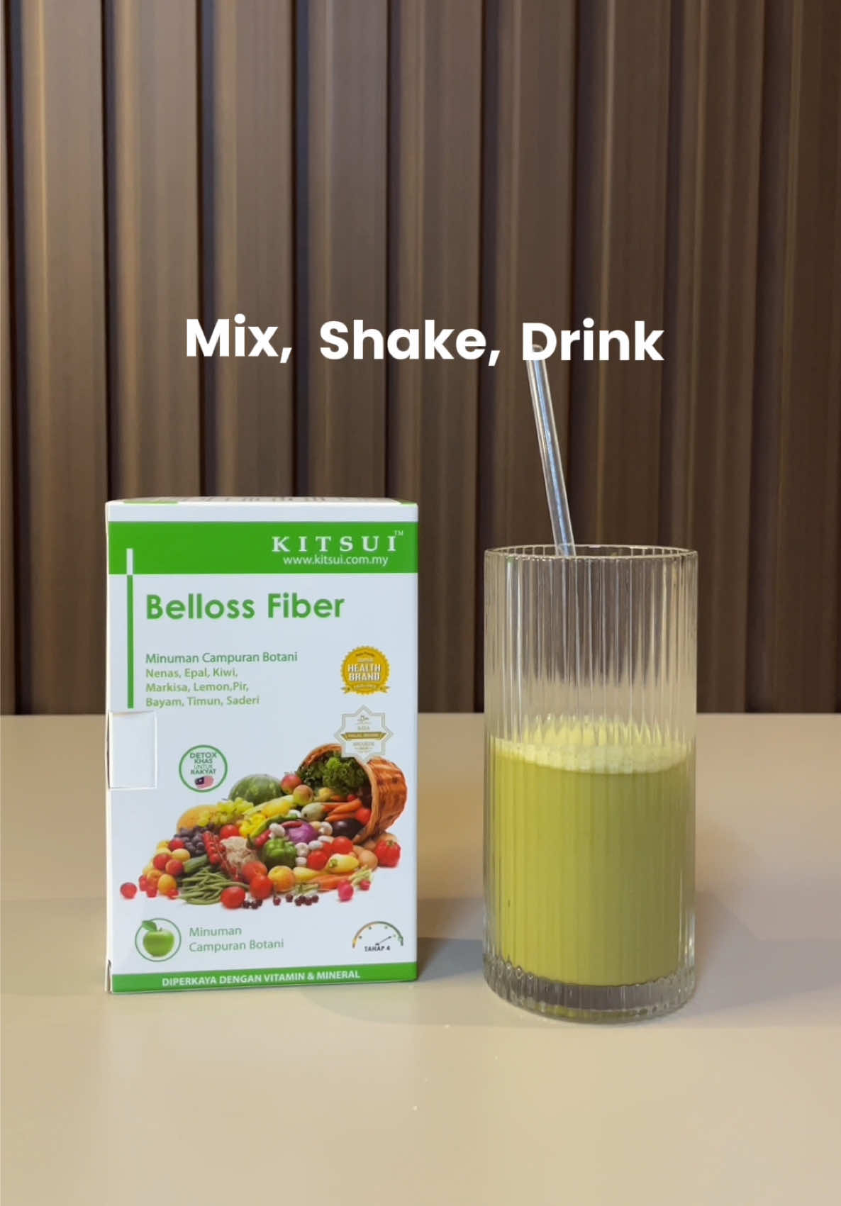 A simple step to better digestion💚🍏 Have you tried Kitsui Belloss? 🤩 #kitsui #kitsuimalaysia #belloss #halal 