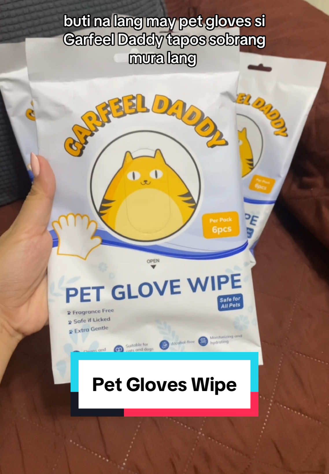 no ligo no problem 😌 #garfeeldaddy #glovesforcats #petgloves #petwipes 