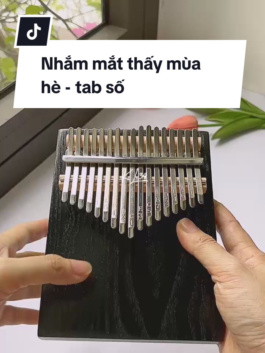 Nhắm mắt thấy mùa hè - tab số kalimba 17 phím cover Kl34 màu đen  #kl34 #kalimba #kalimbaden #kalimba17phim #tabso #nhammatthaymuahe #caykalimba 