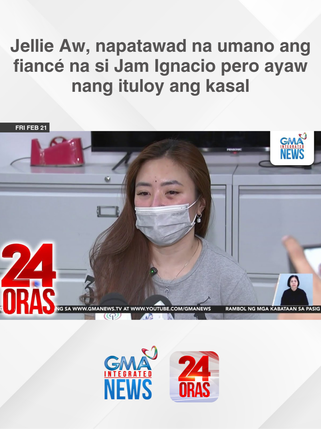 Nagtungo na sa NBI ang negosyanteng si Jam Ignacio para magbigay ng kaniyang tugon sa reklamong pananakit sa fiancée na si Jellie Aw. Sabi ng biktima, napatawad na niya si Ignacio, pero 'di na matutuloy ang kasal. | 24 Oras #BreakingNewsPH #GMAIntegratedNews #24Oras