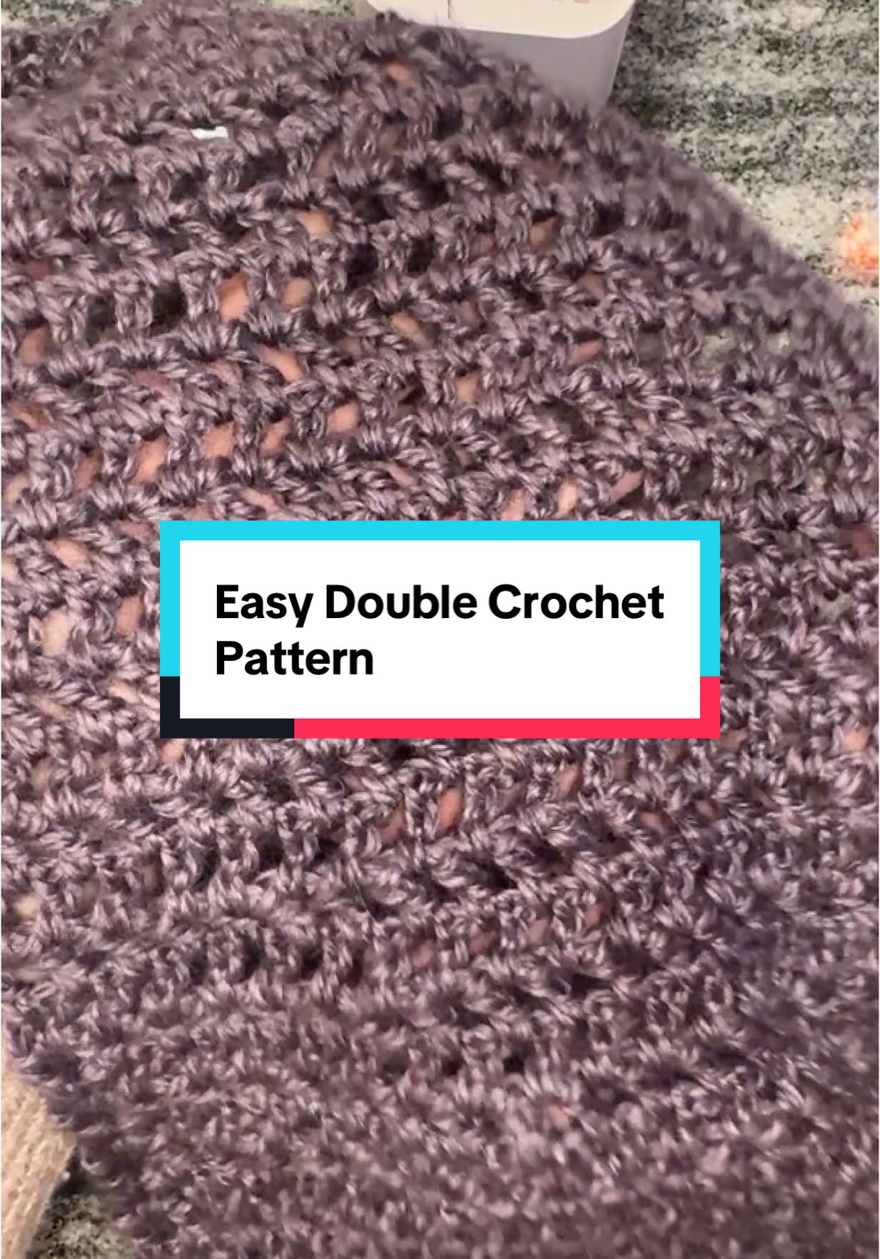 Full Tutorial Linked Below  👇  @YarnOver  Double Crochet Stitch Pattern  #doublecrochetstitch #crochet #easycrochet #easycrochetpattern 