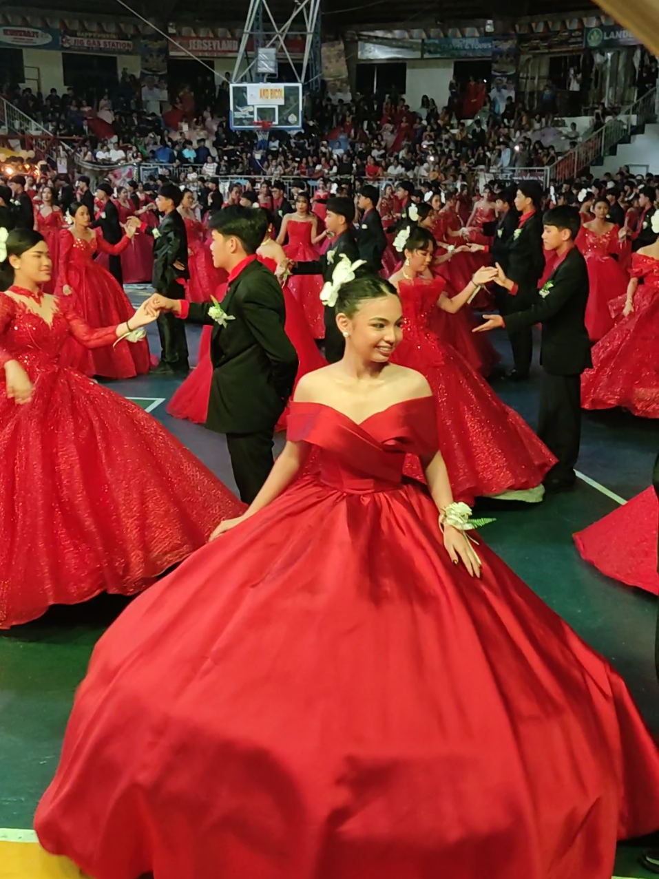 A waltz in burning red 🌹✨  JPNHS Juniors' Ball  Grade 10 Discotillion ❤️  PART 1 #juniorprom #2025 #JPNHS  #fyp #highlightseveryone #transitionpromtrend #outfitinspo  #aestheticpromdresses 