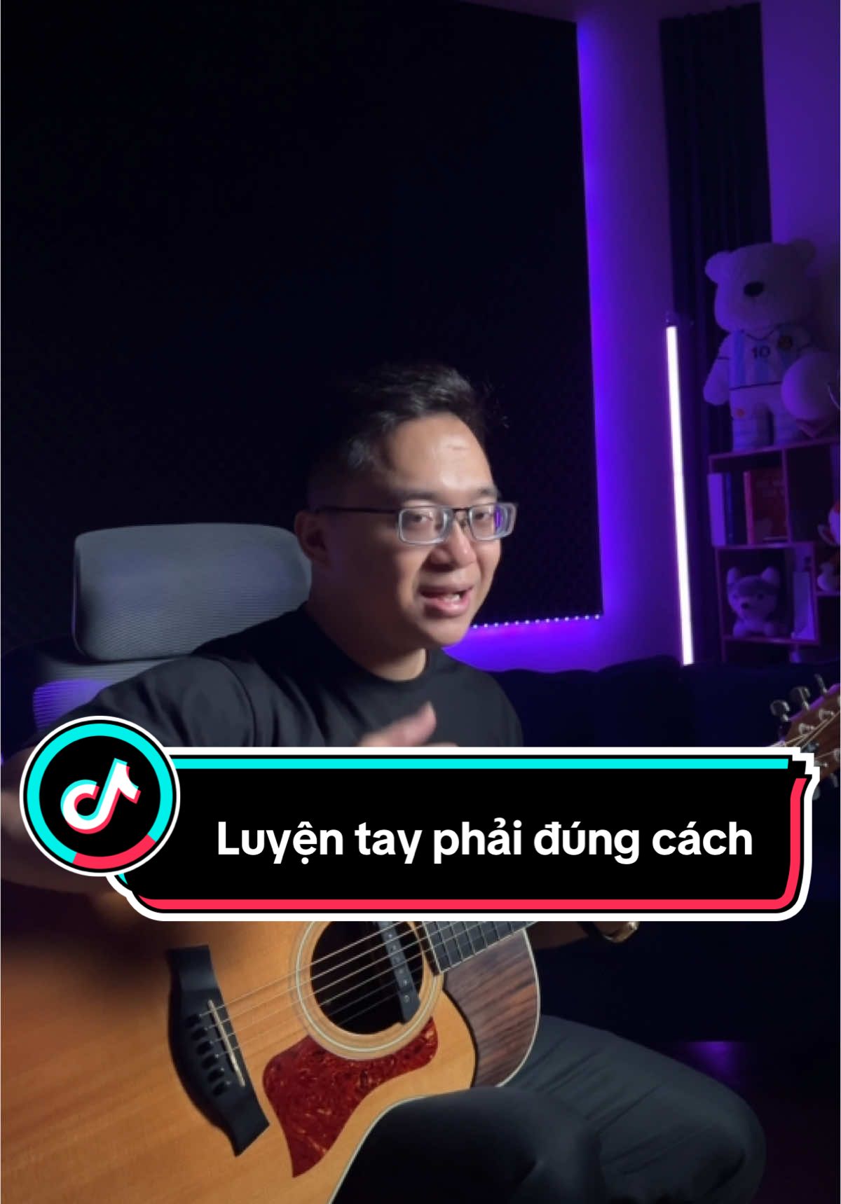 Luyện tay phải chi tiết cho người mới bắt đầu tập Guitar #longbuiguitar #xuhuong #LearnOnTikTok #guitar 