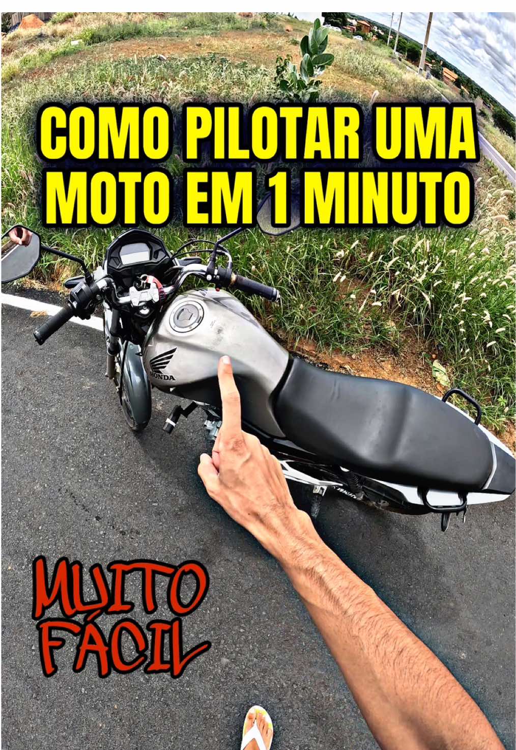 Como pilotar uma moto em 1 minuto!  #pamotovlog #motobrasil #motovlogger 