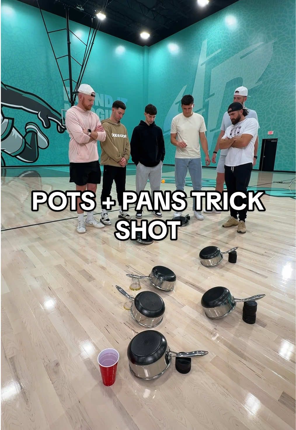 Pots + Pans Trick Shot #food #trickshot 