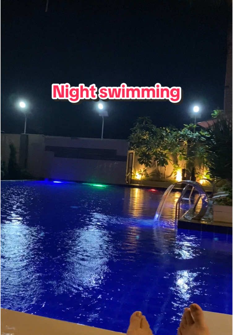 Amarah Hotel’s Swimming Pool at night.  #swimming #hotel #fypシ゚viral #trendingvideo #fyp #fyppppppppppppppppppppppp #pool #rainyday 