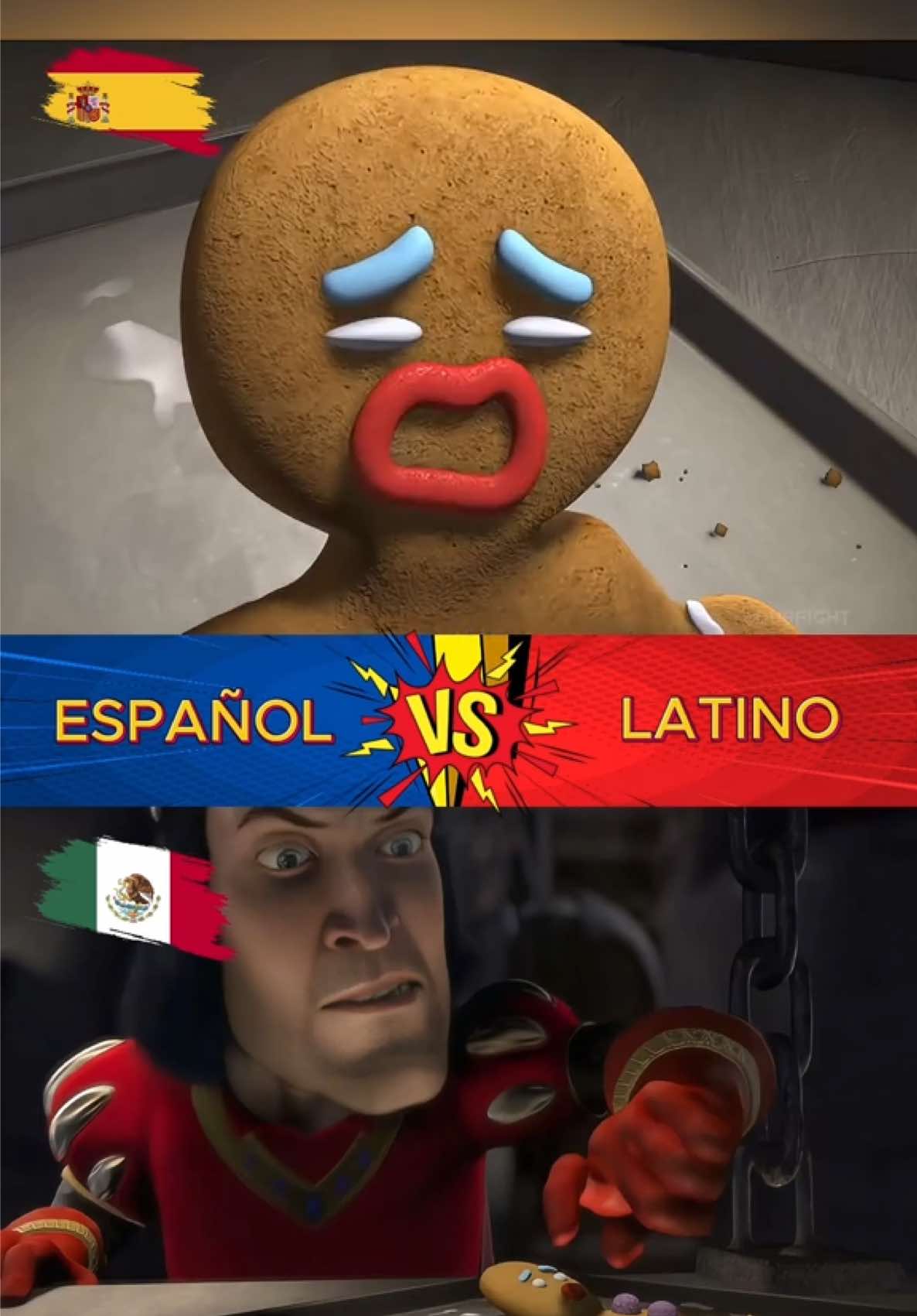 Duelo de doblajes: Español vs Español Latino ¿Qué versión es mejor?  #doblaje #doblajelatino #doblajeespañol #shrek #creatorsearchinsights #shrekdoblajemexicano 