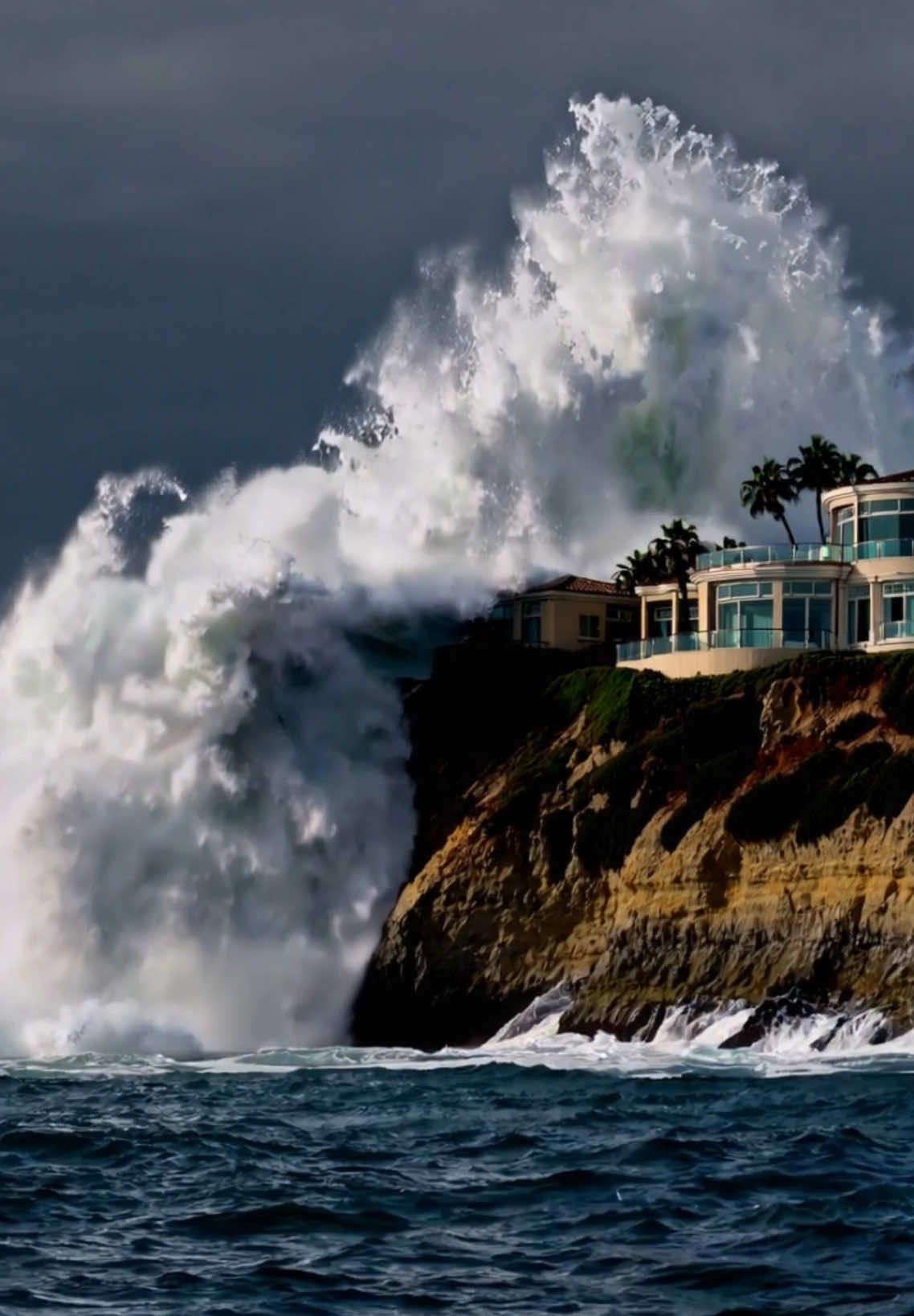 $32,000,000 Ocean front View, The Ocean is your backyard   #ocean #realestate #bigwaves #tsunami #oceanfront #lajolla #california 