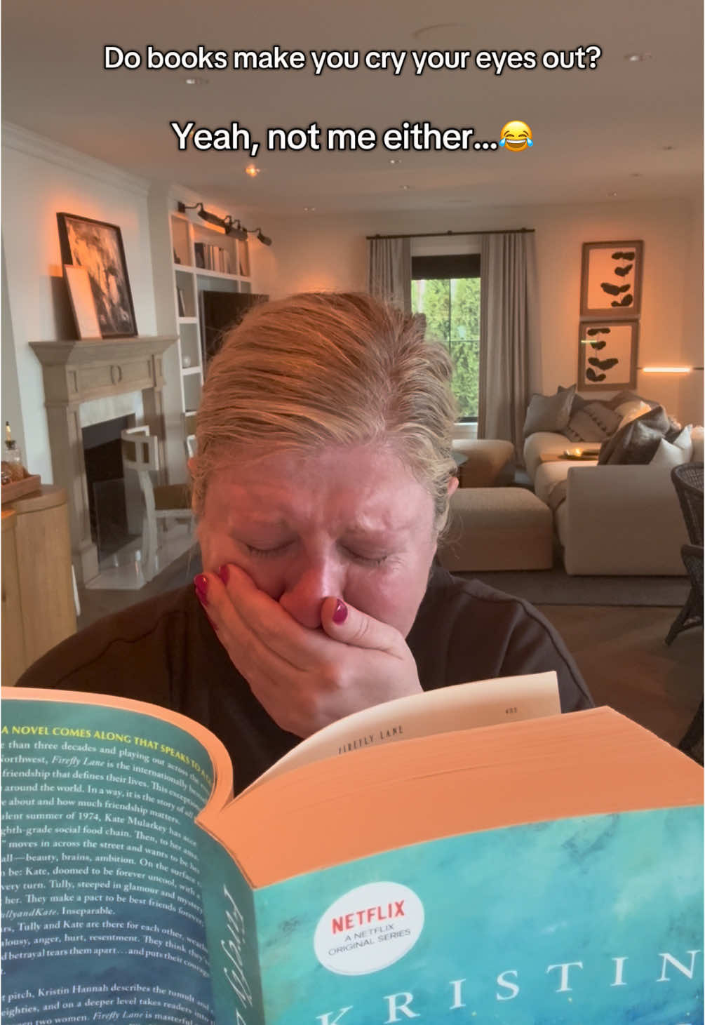 Well thanks a lot @Kristin Hannah i’ll just be over here crying my dang eyes out.  I cry more in books than watching movies…anyone else?? Which books made you do the ugly cry? I’ll start… #fireflylane  #BookTok #reading #book #books #bookclubtiktok #bookclub #fyp #kristinhannah #kristinhannahbooks #bookrecommendations #fypシ 