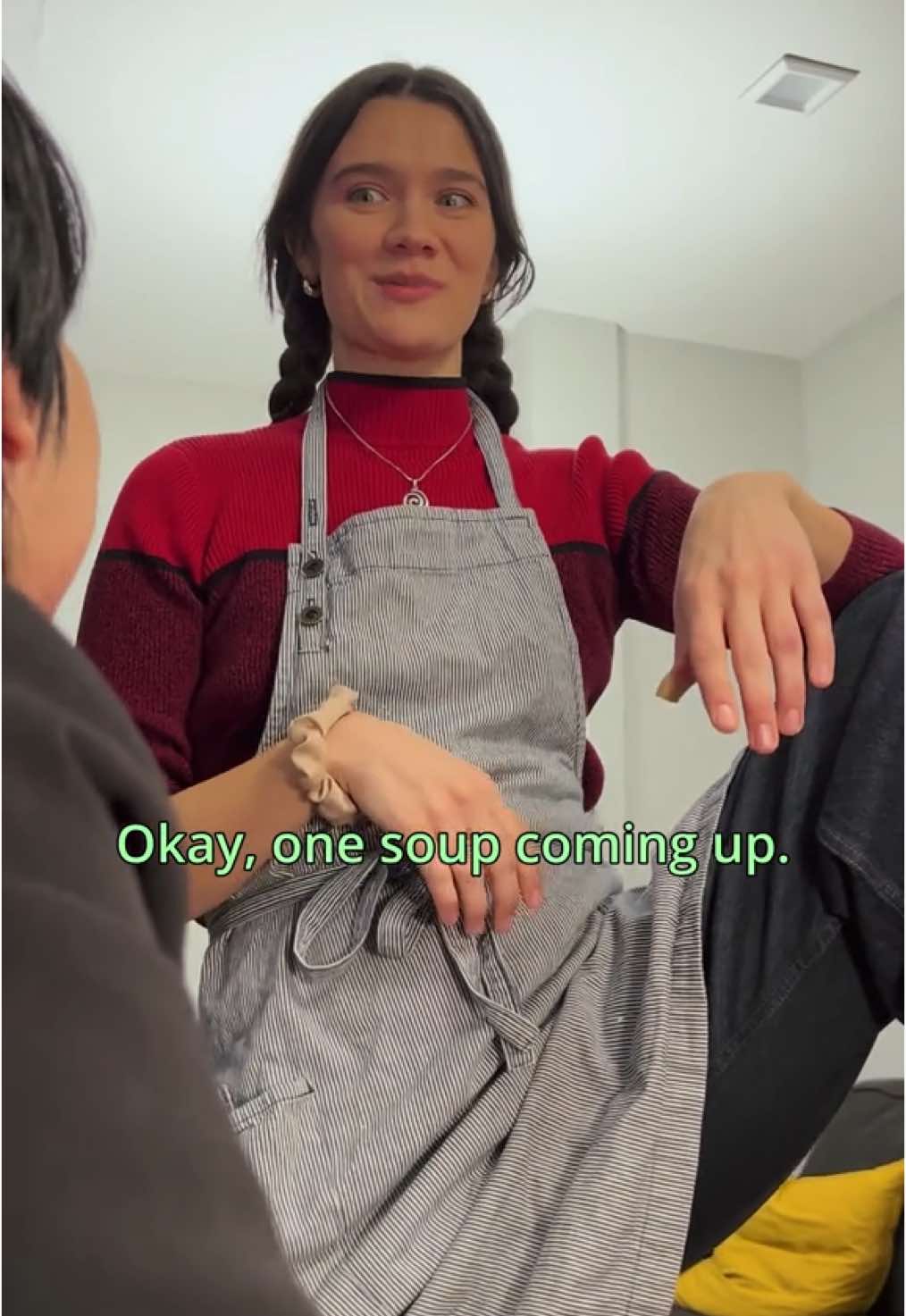 Mmm soup!! Shoutout to our brave service workers.  #sketch #comedy #sketchcomedy #lgbt🌈 #brunette #improv #improvcomedy #soup #restaurantlife #server #serverlife #foodtiktok 