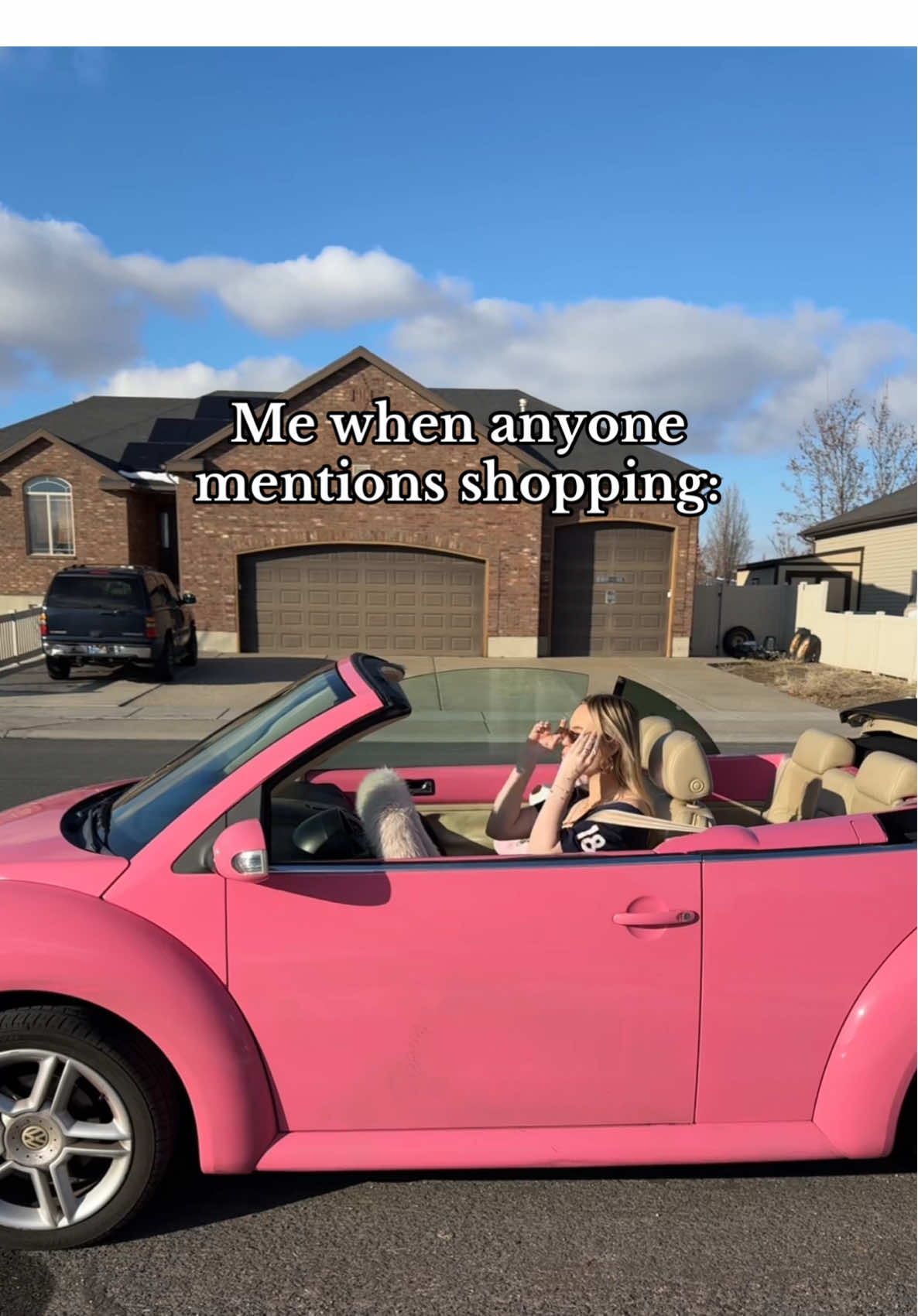 need more friends to do this with  #pink #volkswagen #shopping #fyp #pinkbug #imjustagirl #fashion #pinkcar 