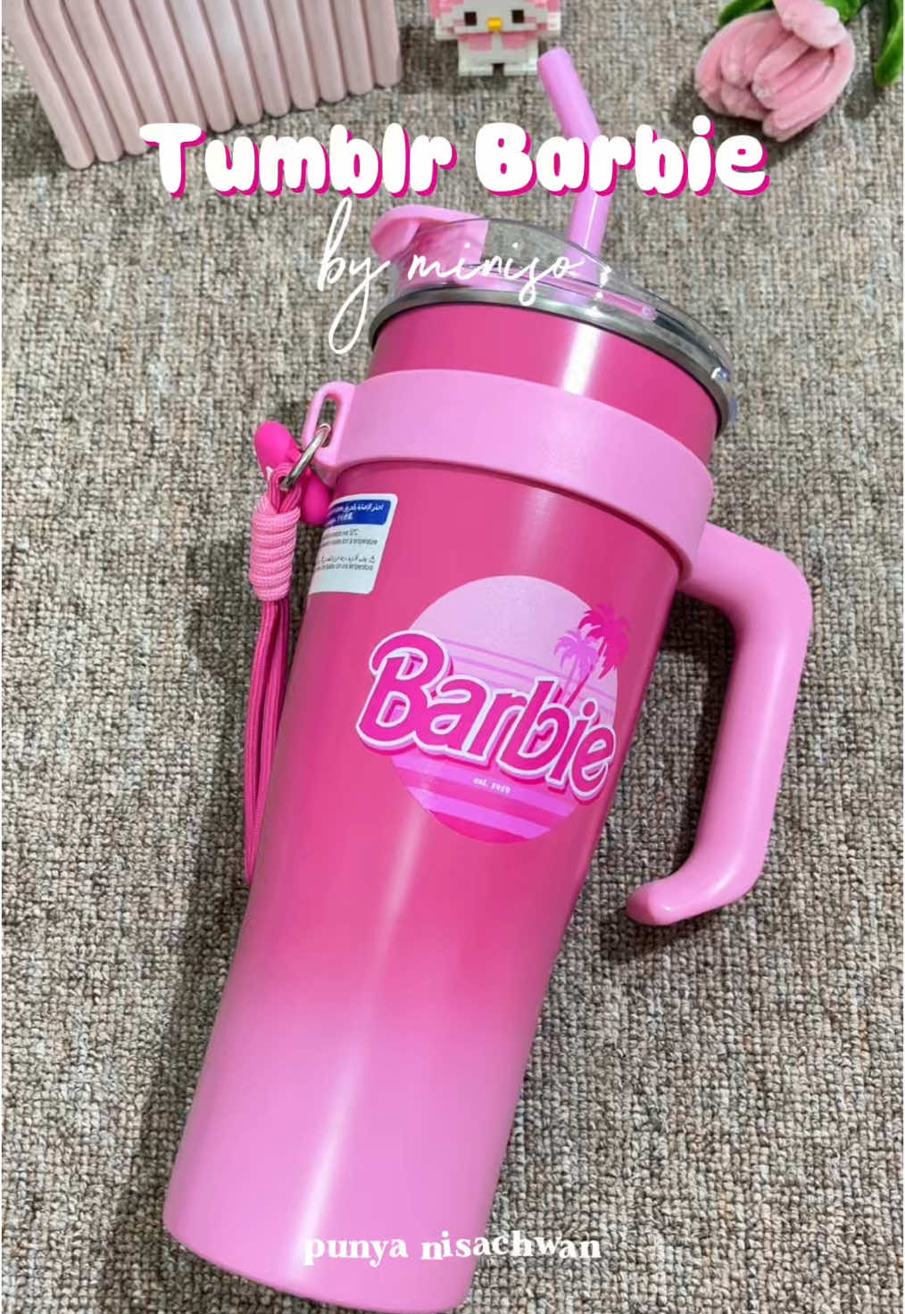 tumblr barbie jumbo 1600ml💗🎀 @minisoshopid #myminisoindonesia #tumblrbarbie #minisoxbarbie 