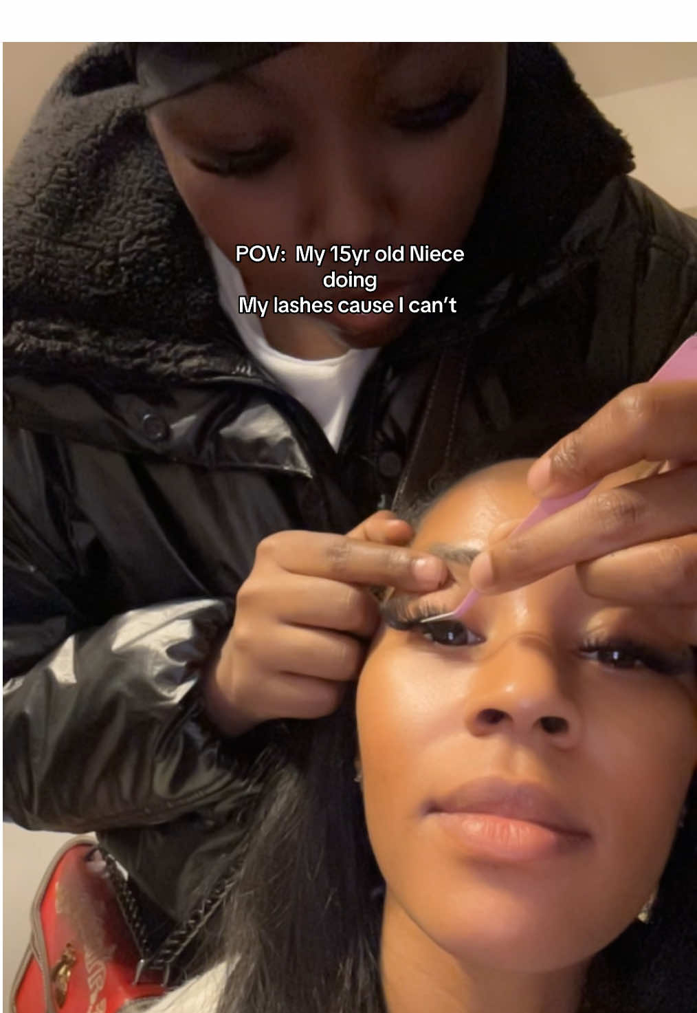 Niecey Pooh got me right together and I made her charge me ☺️ @kaoir.rr #niece #auntiesbelike #fyp #fy #auntieandneicegoals #auntie #lashes #lashtech #lashtok #lashtutorial #spruce #pov 