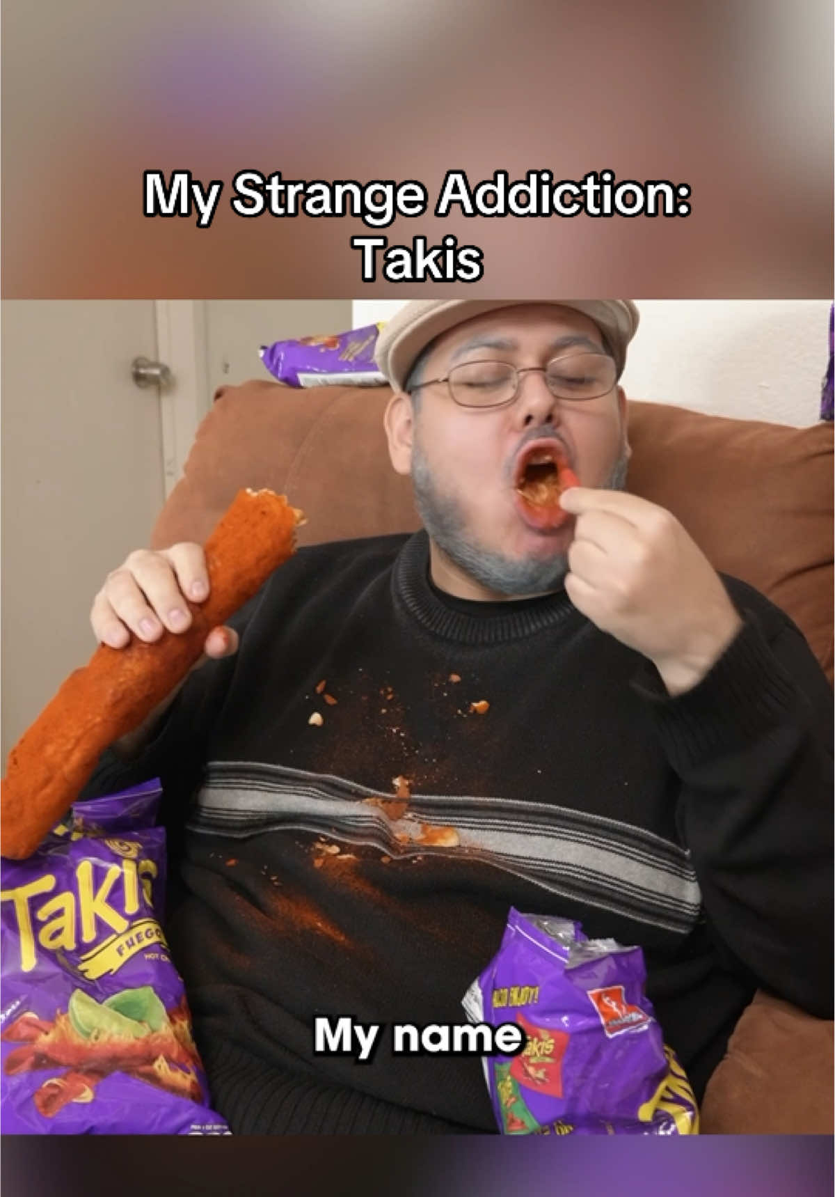 He’s addicted to Takis 😫 #takis #mexican 