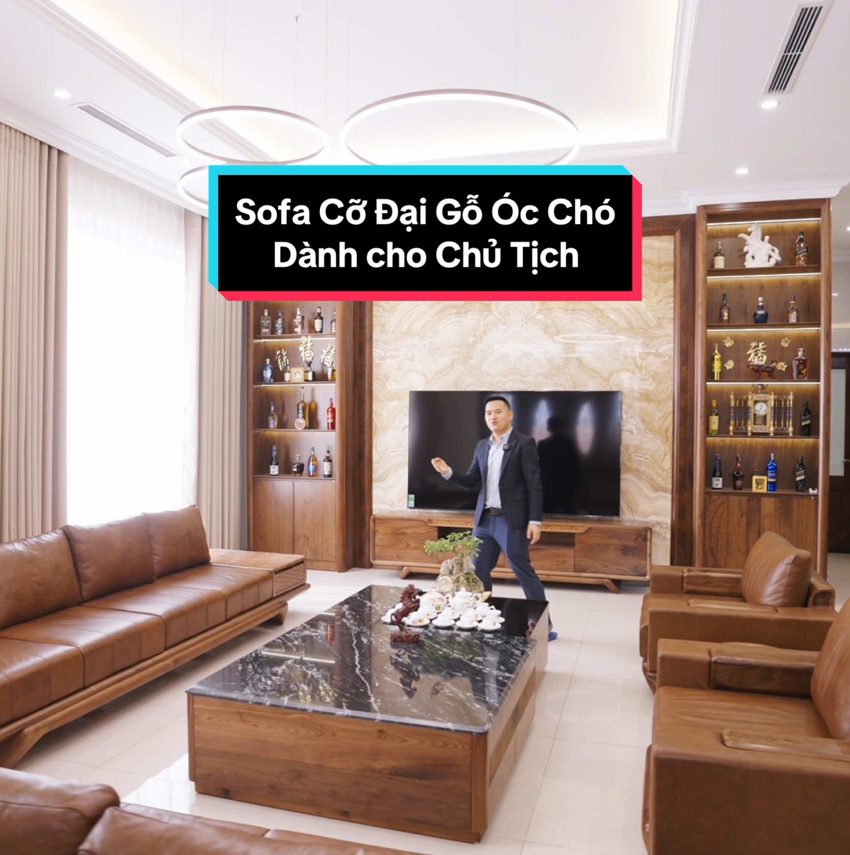 Sofa Gỗ Óc Chó Cỡ Đại phù hợp phòng khách trên 50m2 nhà Vườn, Biệt Thự, nhà Phố, Liền Kề HOT nhất thị trường hiện nay ##NoiThatZITO##xuhuongtiktokk##xuhuong2025##nôithấtđẹp