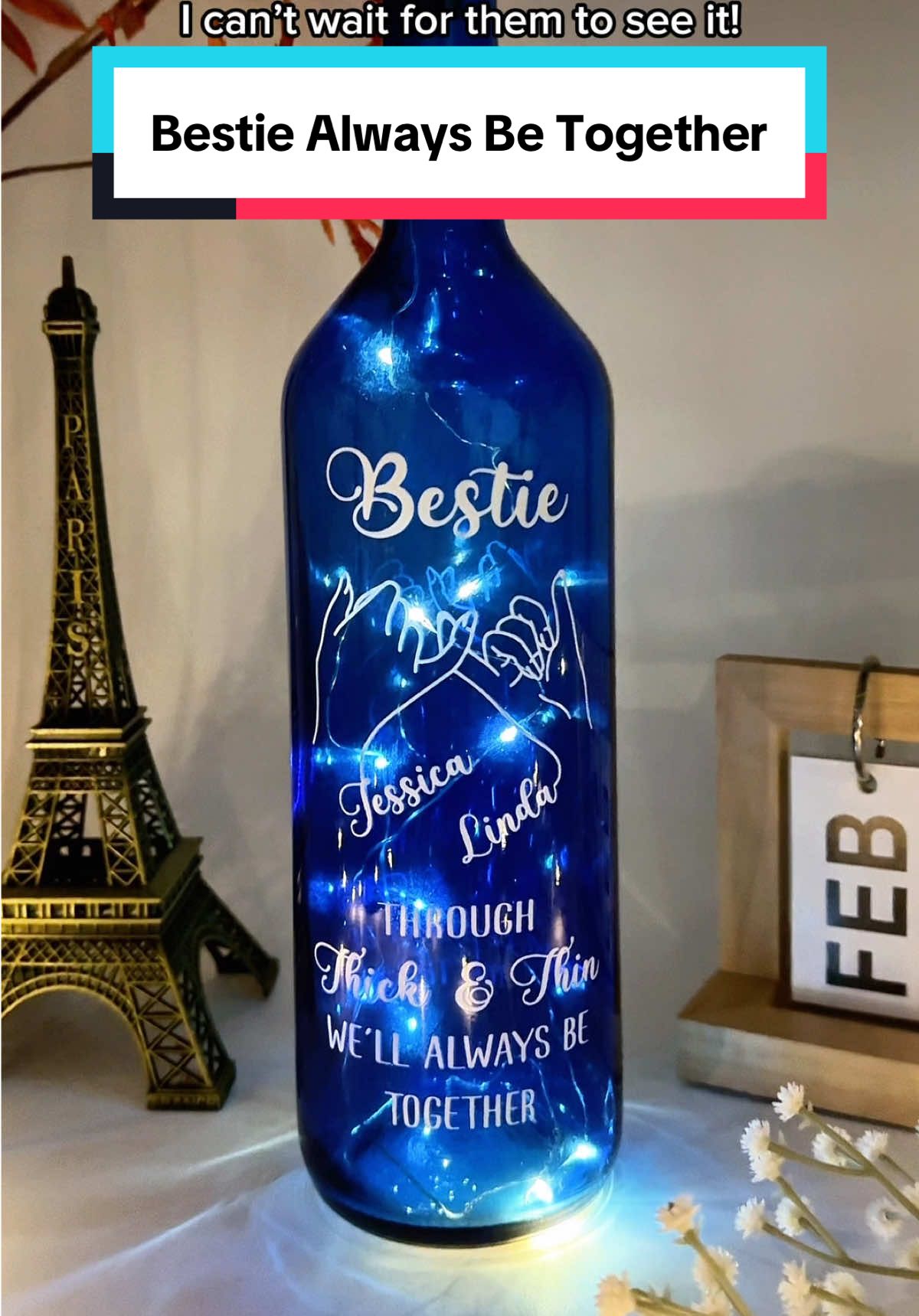 Bestie for life! And beyond with this glowing bottle! 😙💫 #macorner #bluebottlelamp #besties #bff #friendship