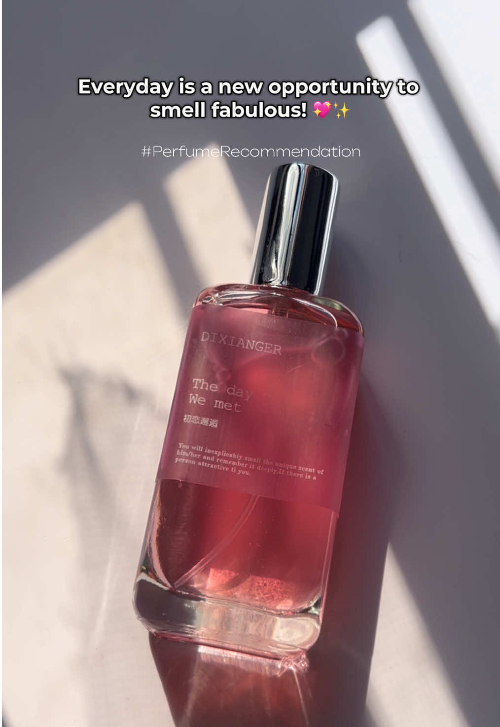 Everyday is a new opportunity to smell fabulous! 💖✨ Peach Perfume for Women Long Lasting Fresh Fruity EAU DE Toilette Body Mist Perfumes 50ml #perfumetiktok #perfume #perfumerecommendations #womensperfume 