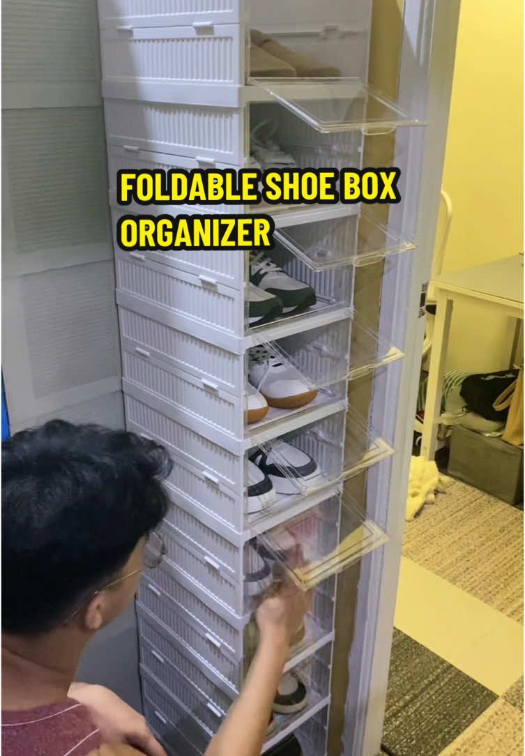 Legit! Matibay na foldable shoe box organizer 