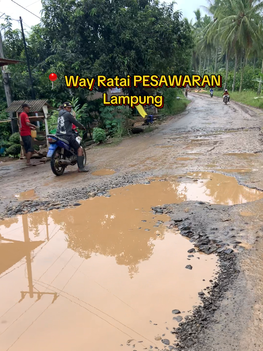 kondisinya sangat memprihatinkan jalan penghubung pesawaran ke tanggamus #jalanrusak #jalanlampung #pesawaran #tanggamus #lampung #wayratai 