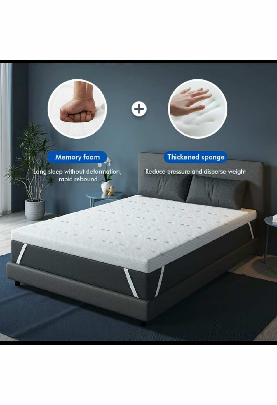 2/3/4 inch HIGH QUALITY MEMORY FOAM MATTRESS SINGLE DOUBLE/QUEEN FAMILY SIZE,back care FOAM BED COOL BREATHABLE 100% HIGH QUALITY.                   #memoryfoam #FOAMBED#fyp #fy #trending #trendingvideo #household #tiktok #memoryfoambed #mattress 