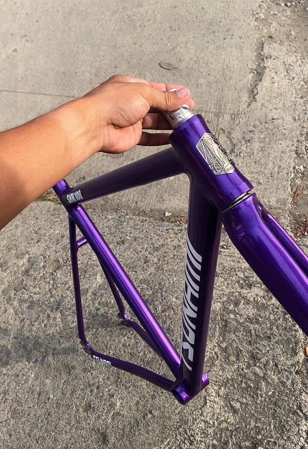 SUPER VIOLET 💜💜💜 #samuraipaint #snm100tsunami #fixedgearphilippines #fixie #cyclinyph #siklistangtiktoker #fypシ゚viral 