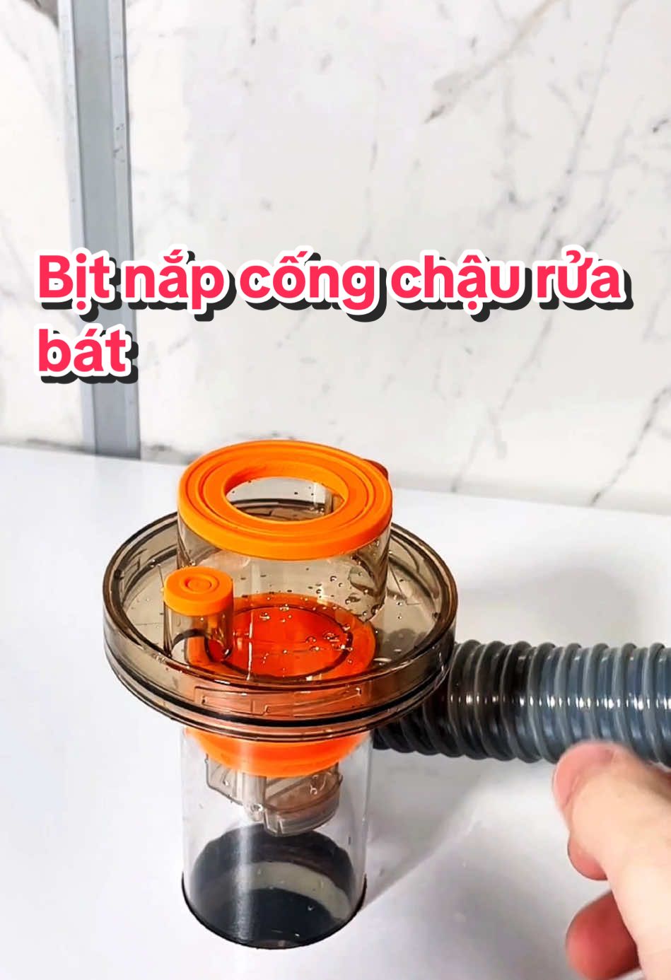 Bịt nắp cống chậu rửa bát, ngăn mùi hôi, chống côn trùng, có lỗ thoát nước máy lọc nước #bitnapcong #bitnapcongnganmuihoi #bitnapcongchauruabat #giadungtienich 