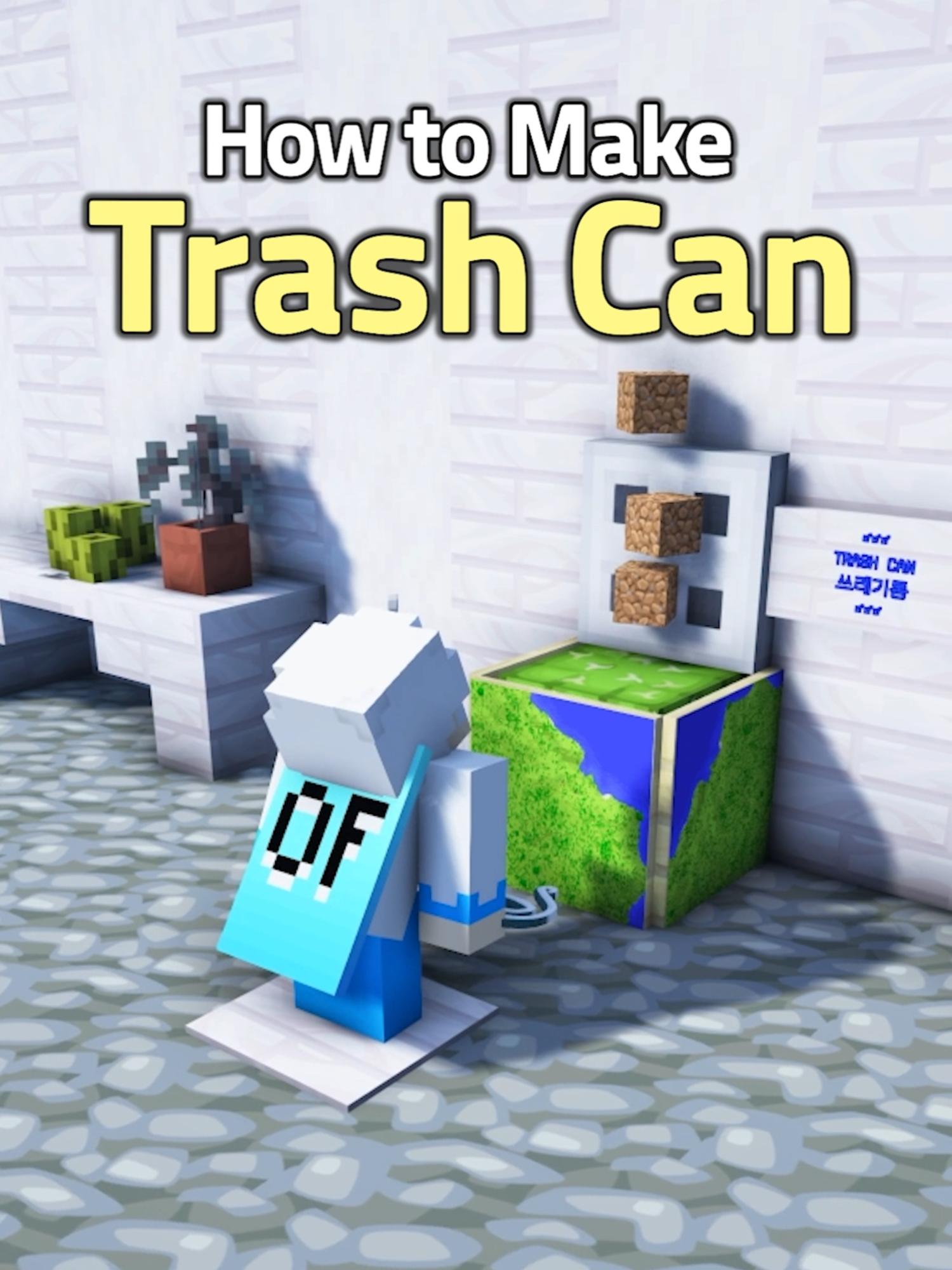 Minecraft Trash Can Idea 🗑️😆 #Minecraft #minecraftbuilding #viral