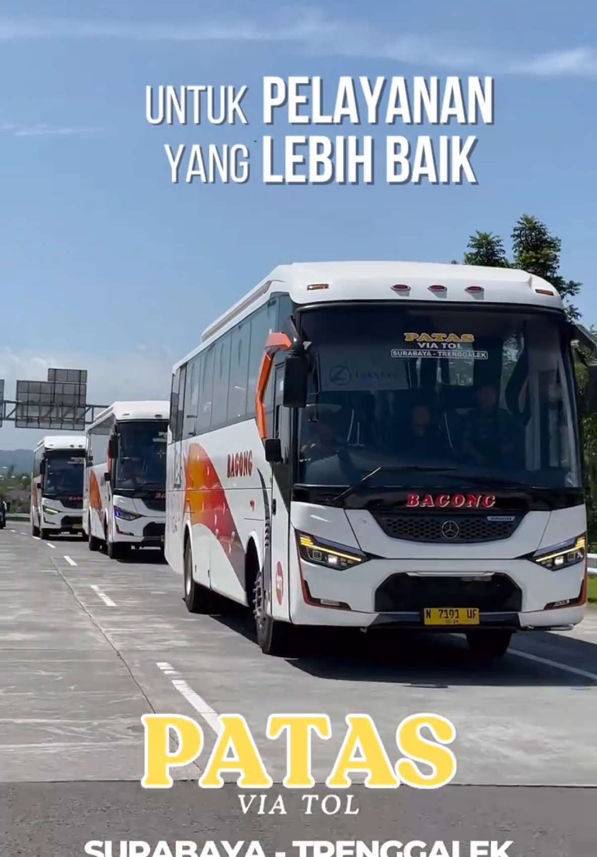 Patas Joss Nggalek⭐️🤩🥳😍 Untuk pelayanan yang lebih baik kami dari PT Bagong Dekaka Makmur memberikan layanan dengan Armada New OF 1623 Euro 4 Air Suspension rute Surabaya - Trenggalek Via Tol #bagongpastibisajoss #bagongjoss #bagongjossgalek #buspatas #patasjatim 