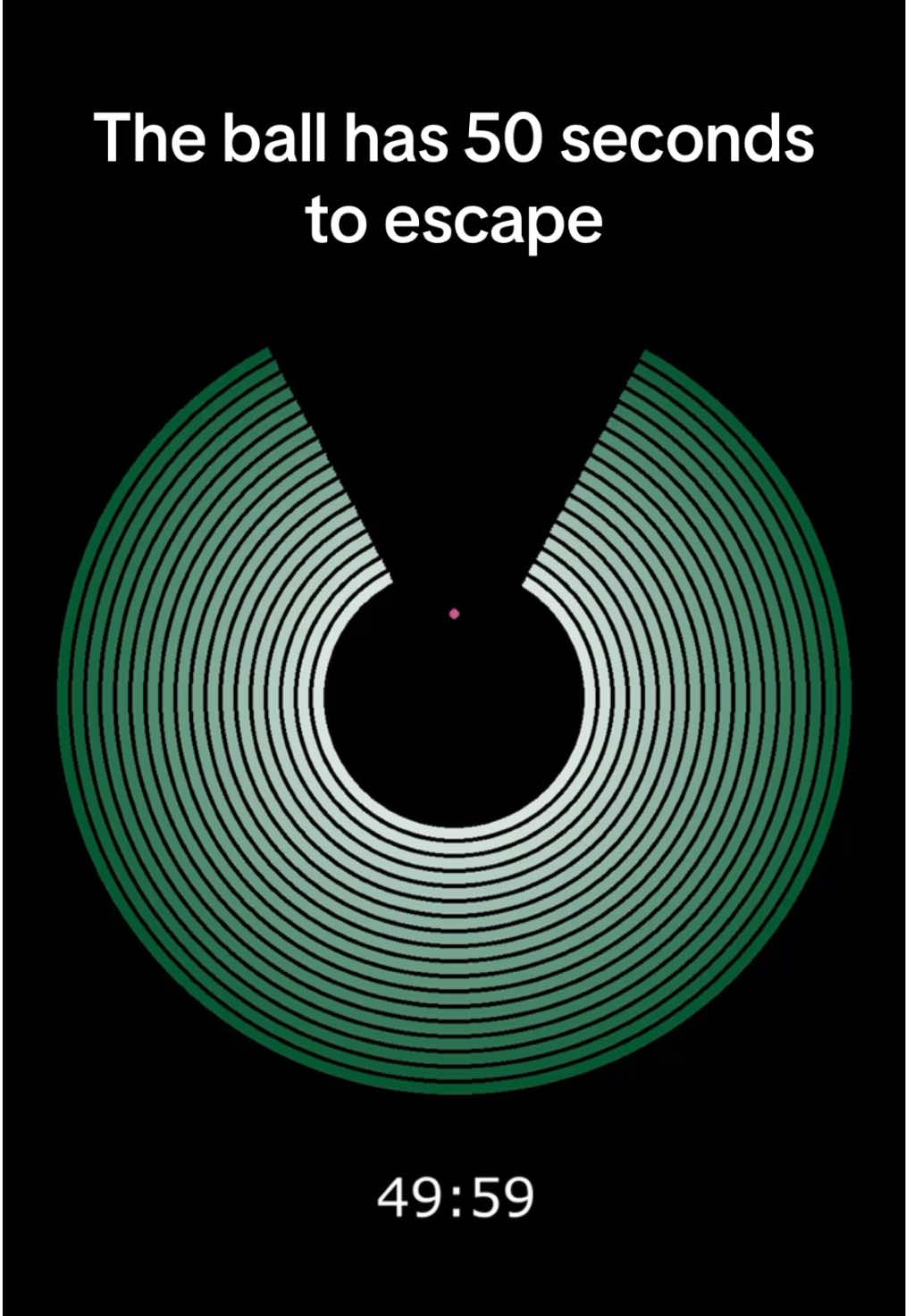 Can it escape within 50 seconds?✨ #ahhhhhhhhhh #escape #circle #brainrot #bounce #bouncingball #fyp #escaping #viralvideos #highlight  