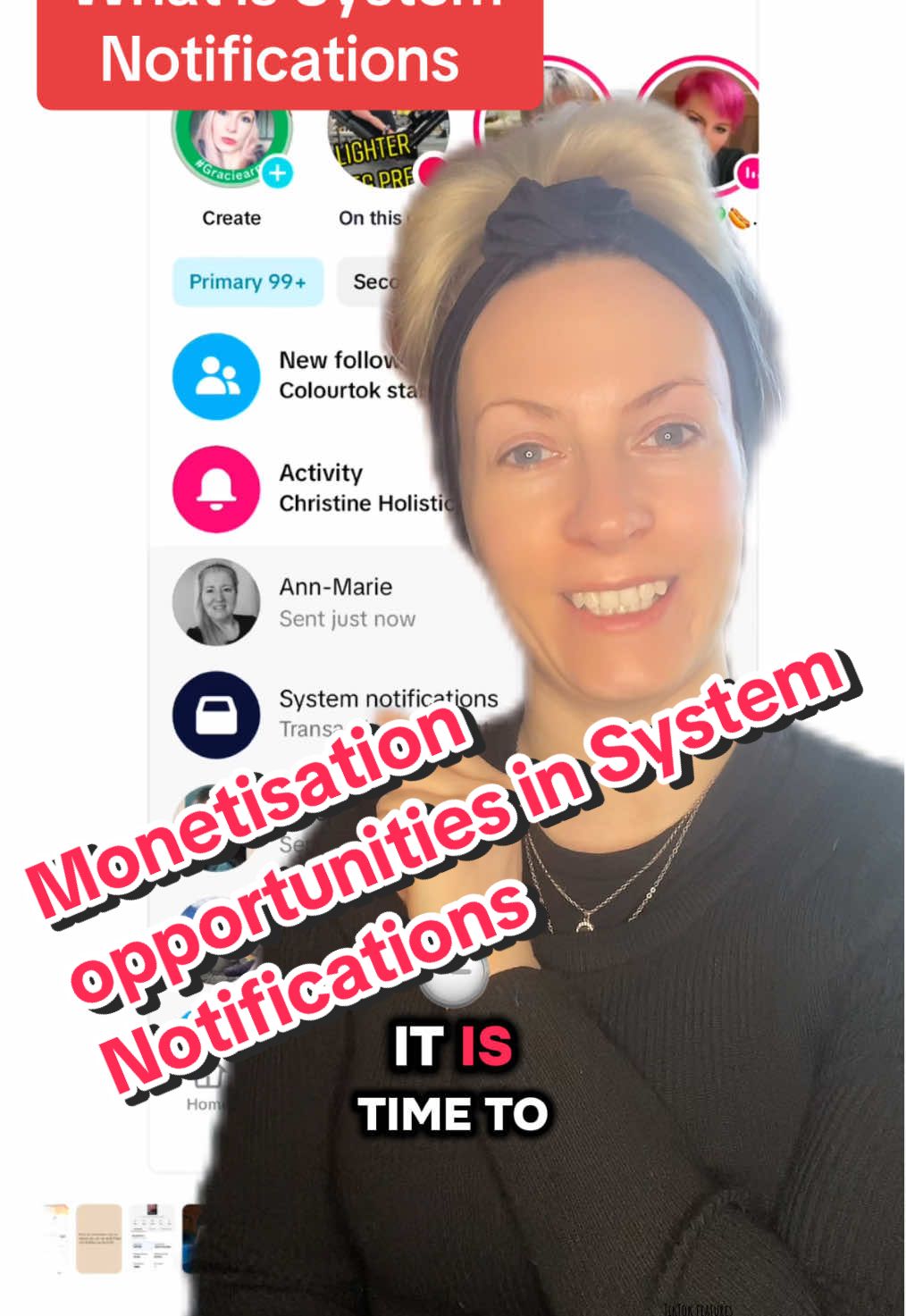 What is Systems Notifications and why pin it to the top of your DMs? In System Notifications there are lots of monetisation opportunities and updates. How many diamonds you’ve earned on live or from video gifting, product removal or price change, get monetised for using viral audios, subscription updates and sub waves, alerts on videos you are mentioned in, challenges to take part in, info from your agency…so much, get it pinned to the top and have a look through so you do not miss out on monetising further on tiktok #systemnotification #tiktokmoney #monetisation #tiktokfeature #subscriptions #earnmoneyonline #tiktok 