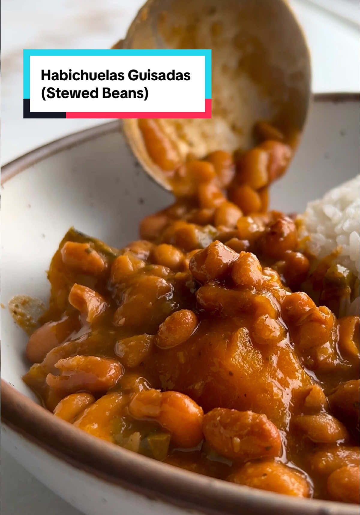 🫘 The other way I make beans, Habichuelas Guisadas (Stewed Beans). Rain or shine, tough day at work or not, my mom always found a way to get these beans on the table. Always tastes like home 🏠 #plantbasedrecipes #beans Beans from Scratch  1 lb dry pinto beans 1 yellow onion, halved 4 cloves garlic 1 bay leaf Kosher salt Sofrito (you can also use store bought) 8 cloves garlic 1/2 small green bell pepper, roughly chopped 1 scallion, roughly chopped 1/2 cup cilantro 1/4 cup red onion, diced 1 tbsp apple cider vinegar 1/2 veg bouillon cube (or 1/2 tsp better than bouillon vegetable base) 1/2 tsp sazón Juice of 1 lime Stewed Beans 2 tbsp avocado oil 1/2 medium red onion, diced 1 jalapeño, diced (optional) 1 tbsp tomato paste 3-4 tbsp sofrito 1 tsp adobo seasoning 1 cup kabocha squash or Yukon gold potatoes, cubed 3-4 sprigs cilantro Full instructions, servings, tips for making are on my site listed in profile ✨